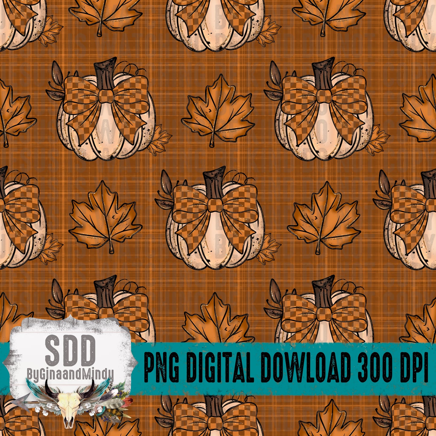 Fall Glitter Pumpkins Seamless Bundle