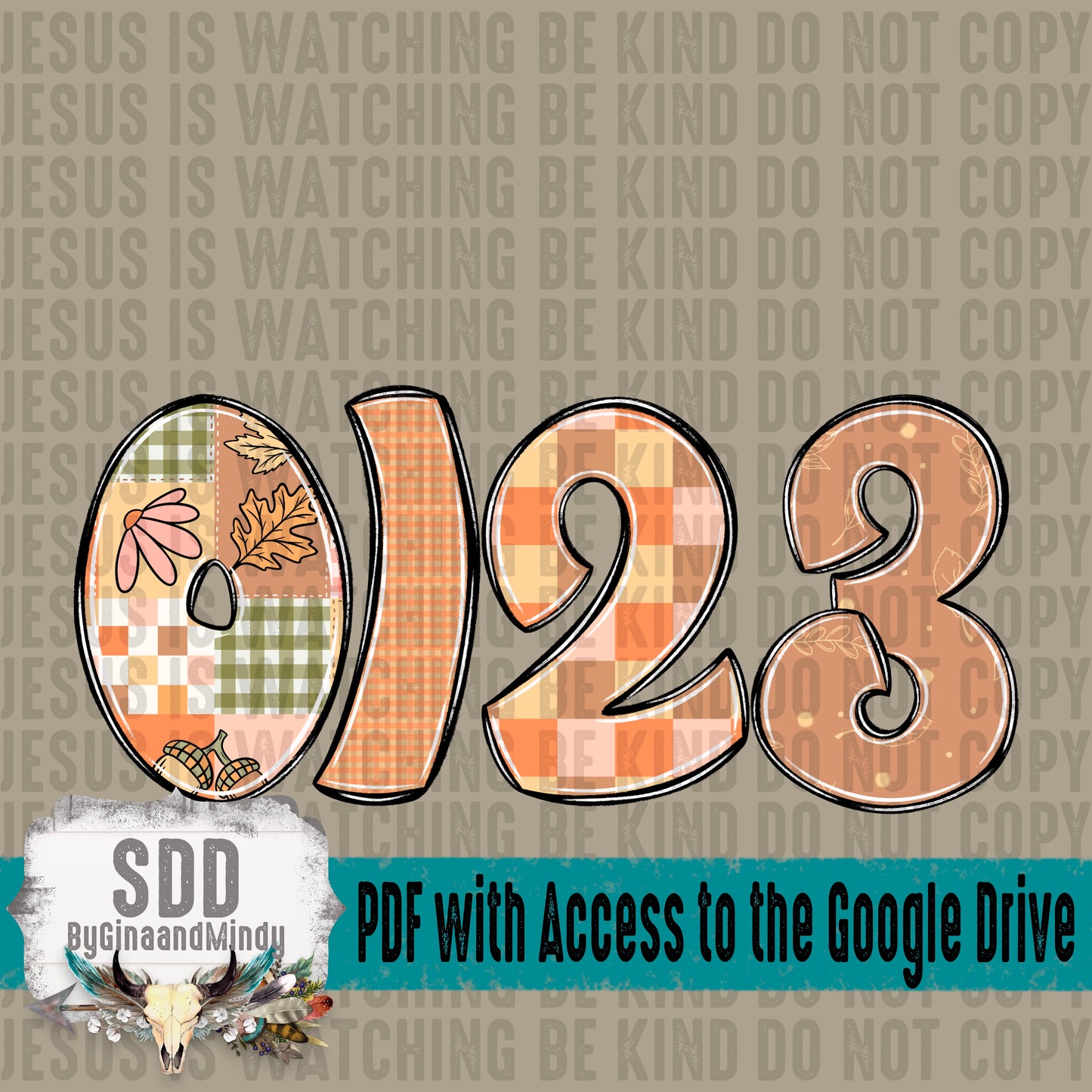 Fall Patches & Doodle Alpha (4 Set Uppercase & Lowercase, 0-9, + Special Characters)
