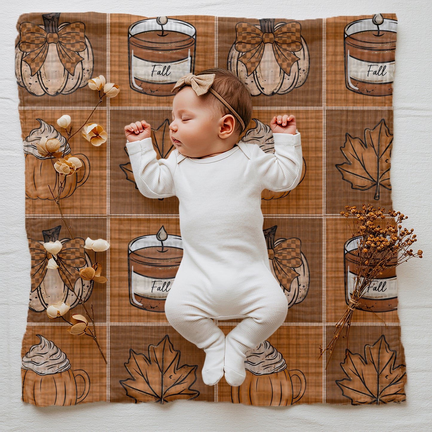 Fall Patchwork Doodle Seamless Bundle
