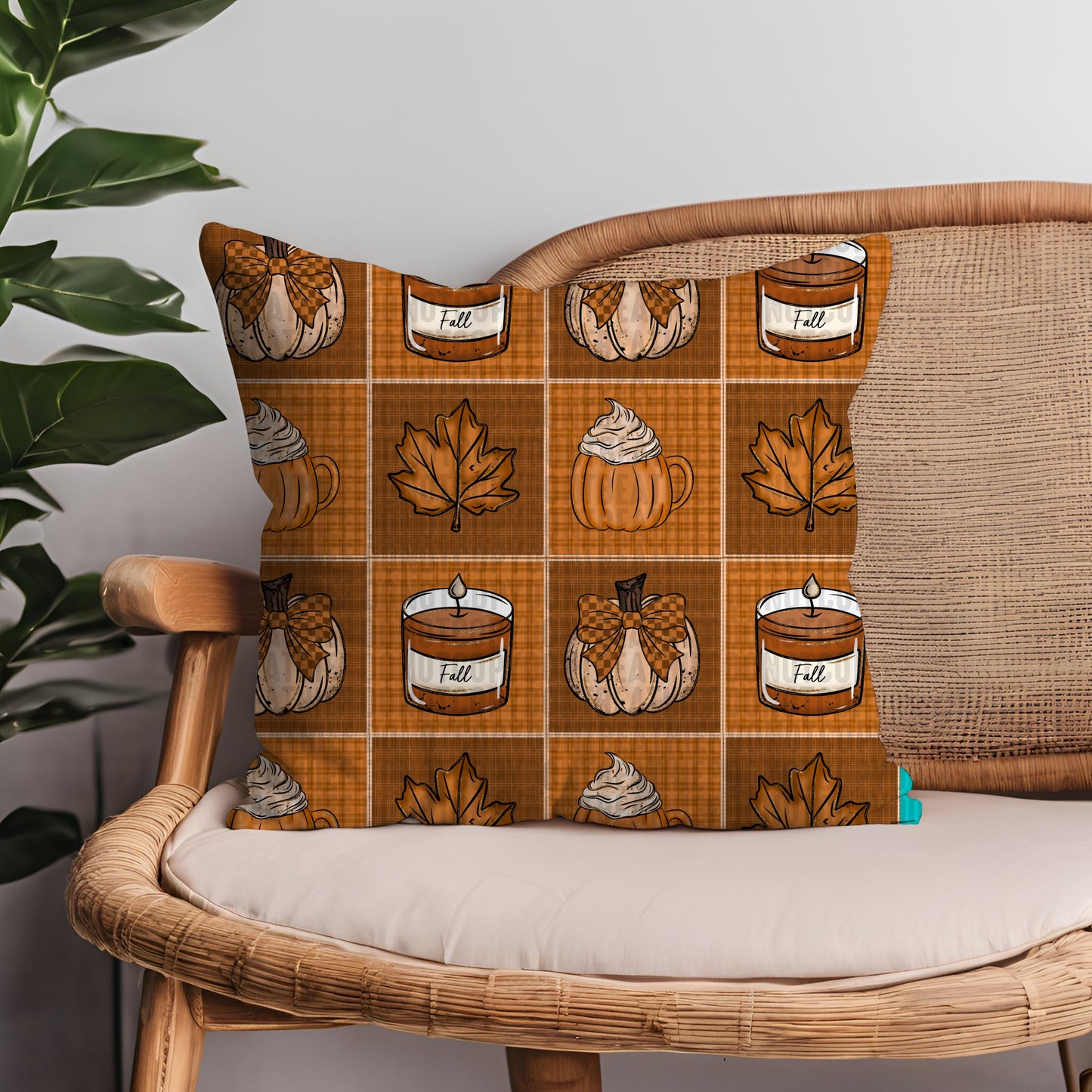 Fall Patchwork Doodle Seamless Bundle