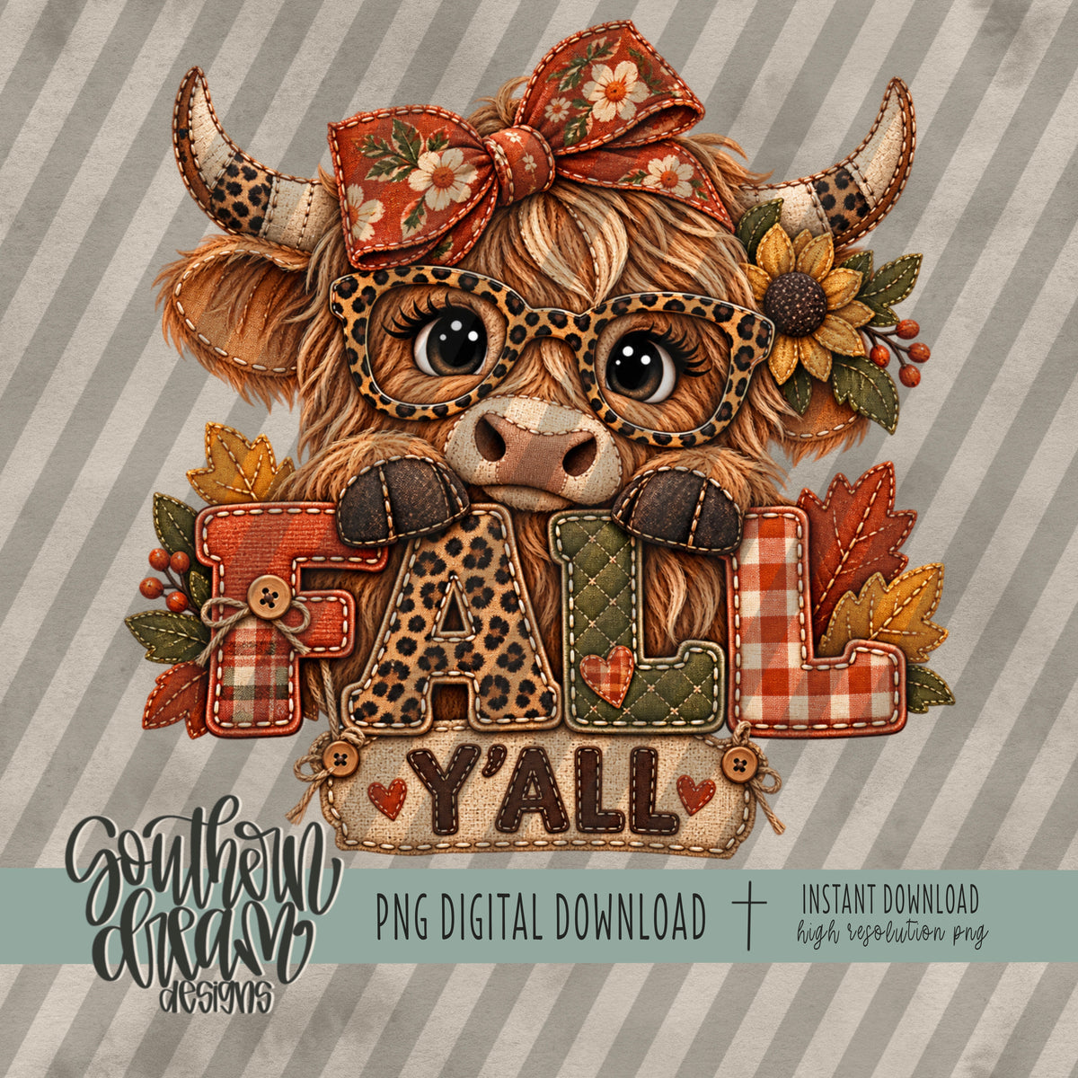 Fall Y'all Highland Cow
