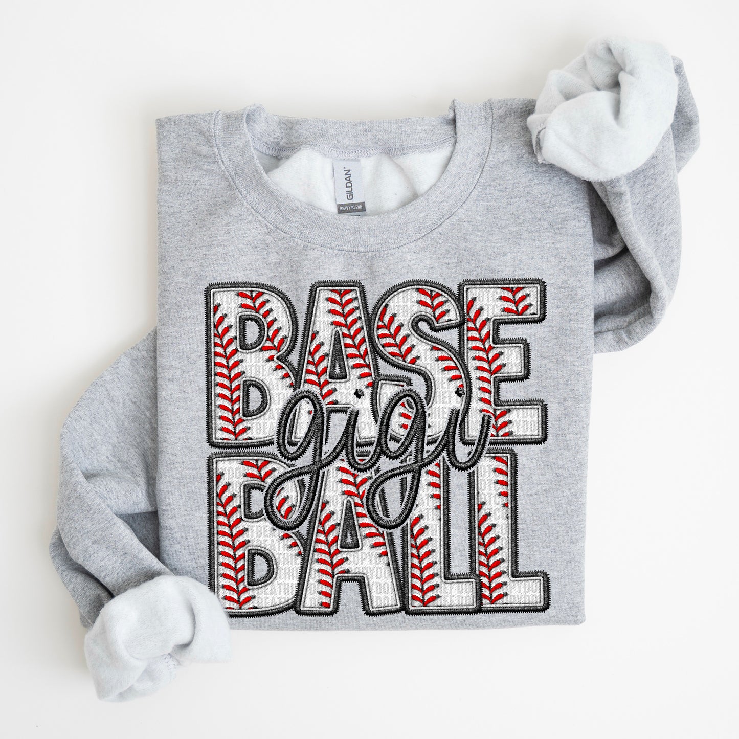 Faux Embroidery Baseball; Gigi
