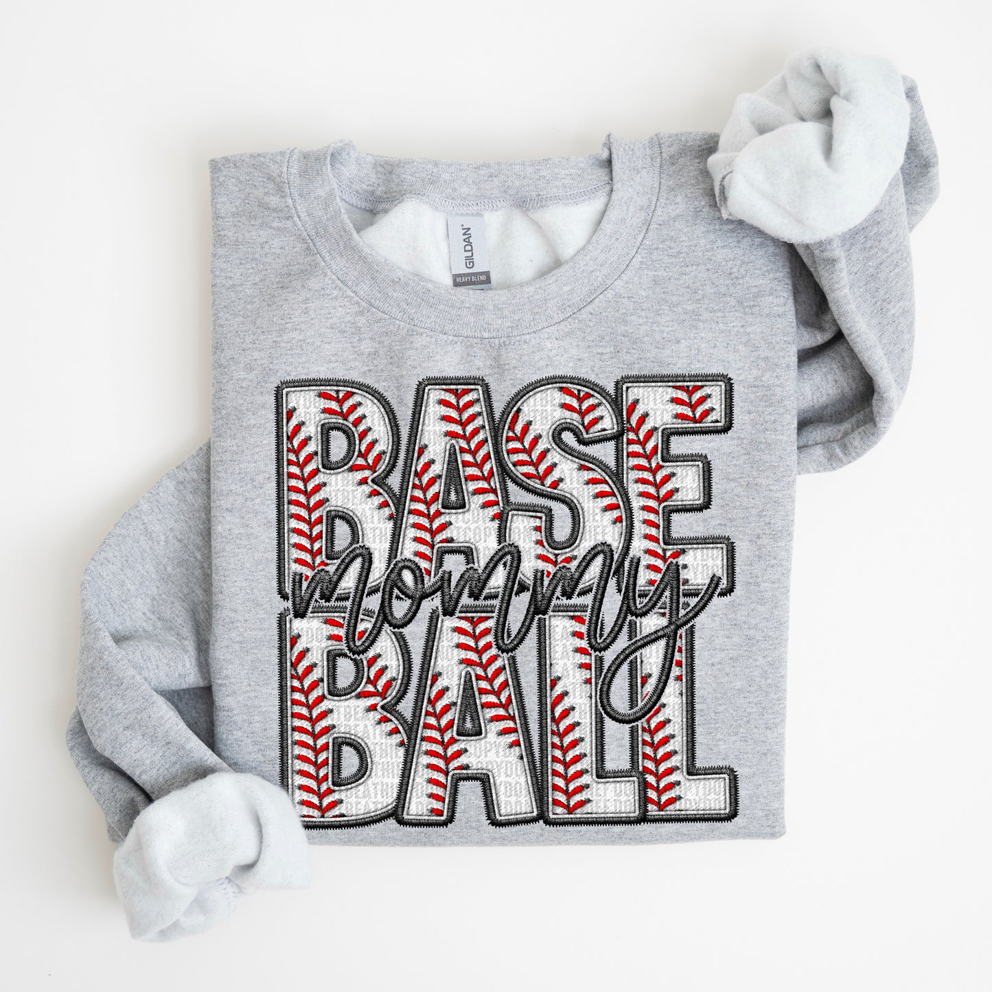 Faux Embroidery Baseball; Mommy