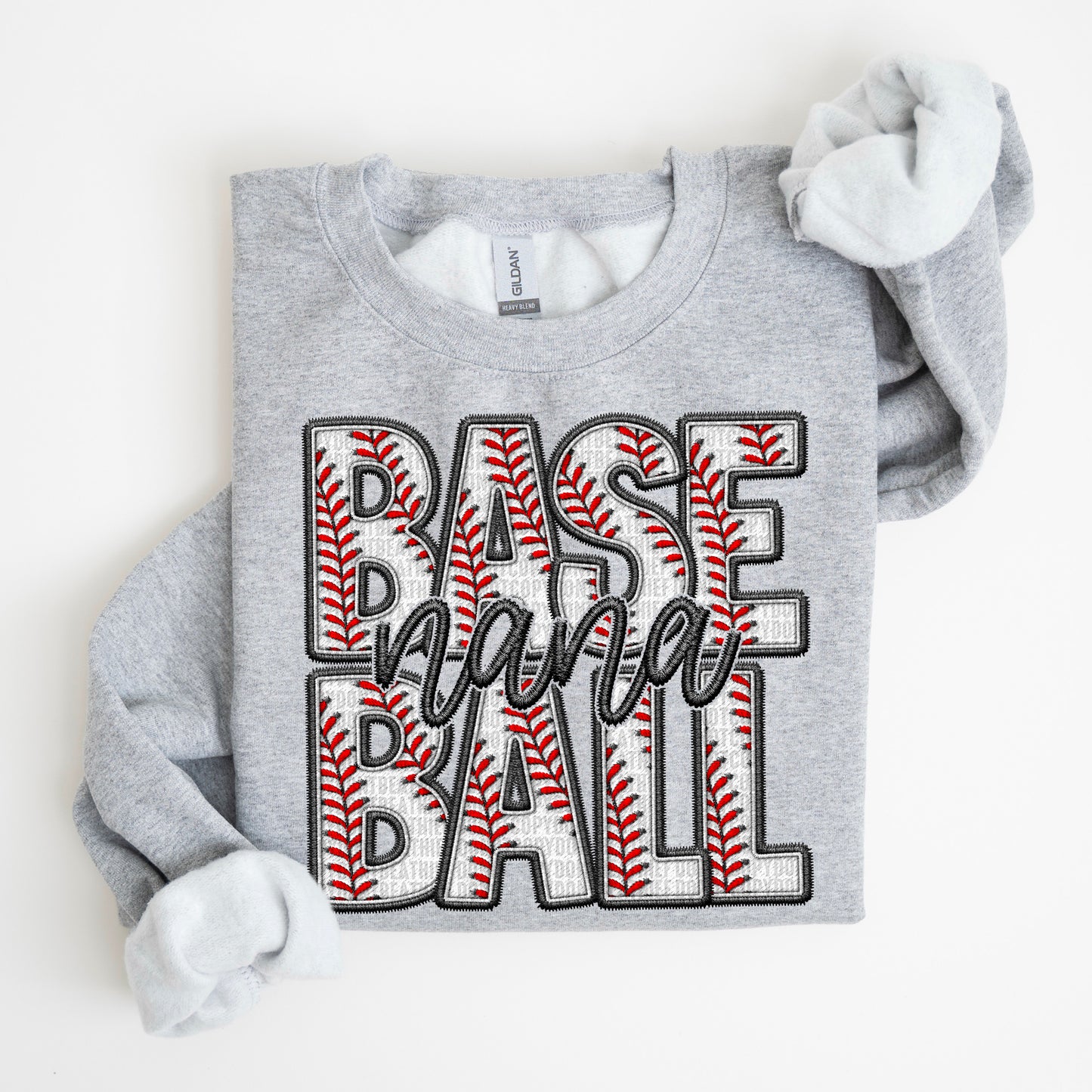 Faux Embroidery Baseball; Nana