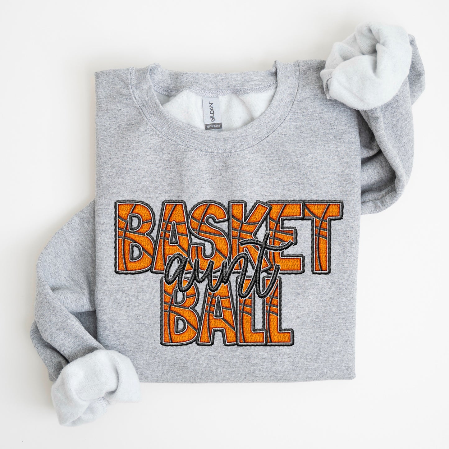 Faux Embroidery Basketball; Aunt
