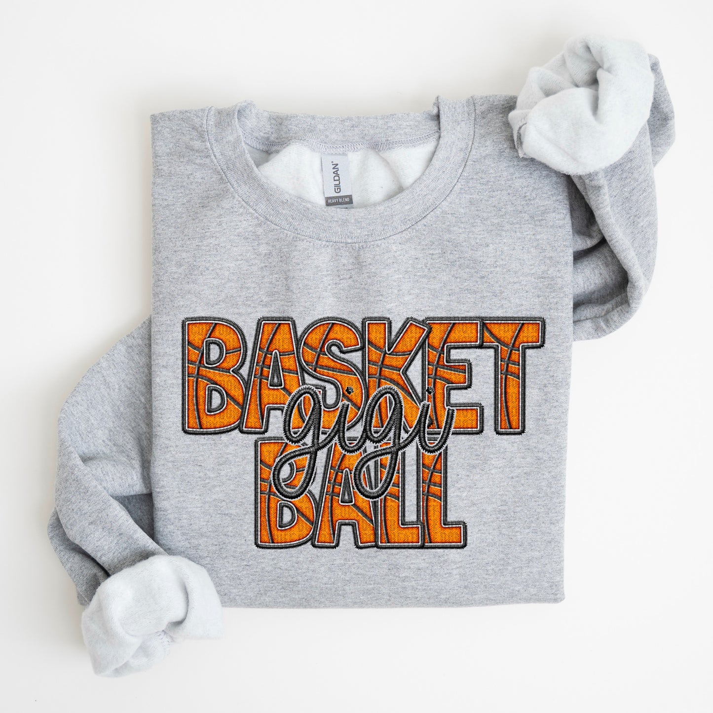 Faux Embroidery Basketball; Gigi