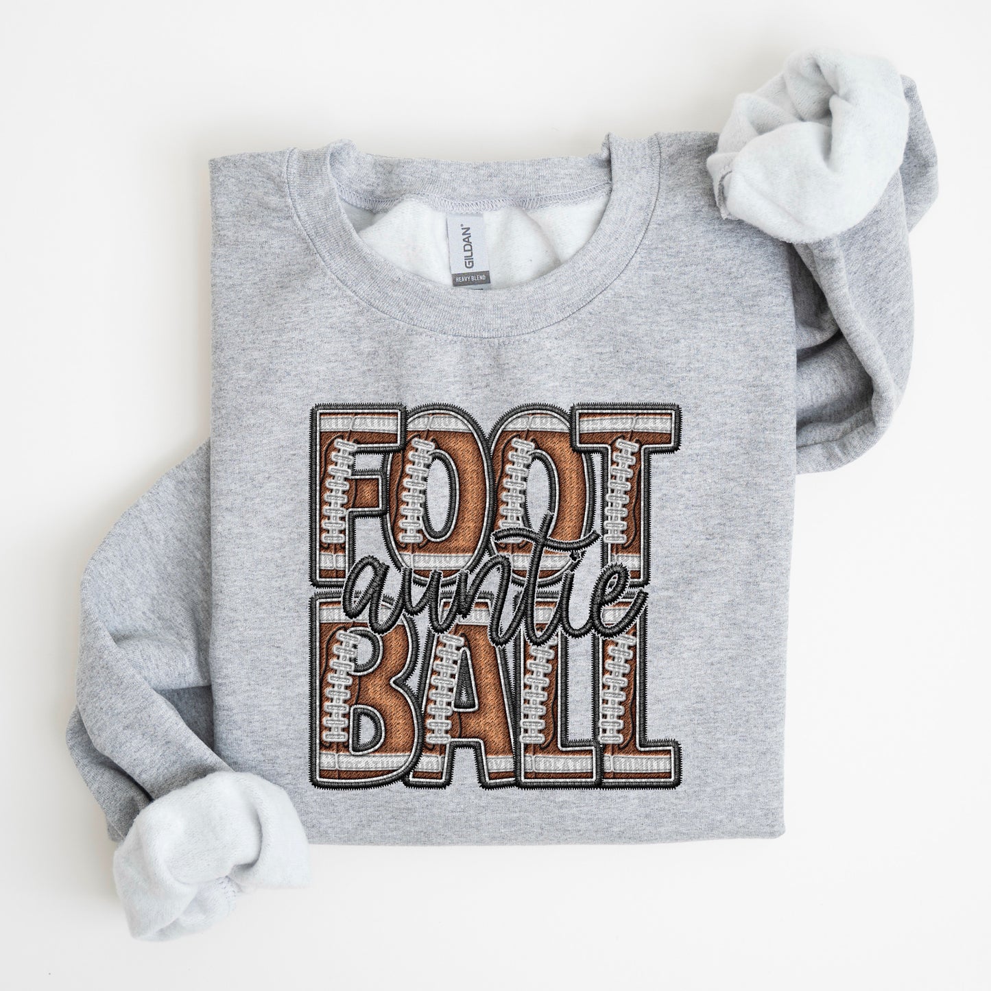 Faux Embroidery Football; Auntie