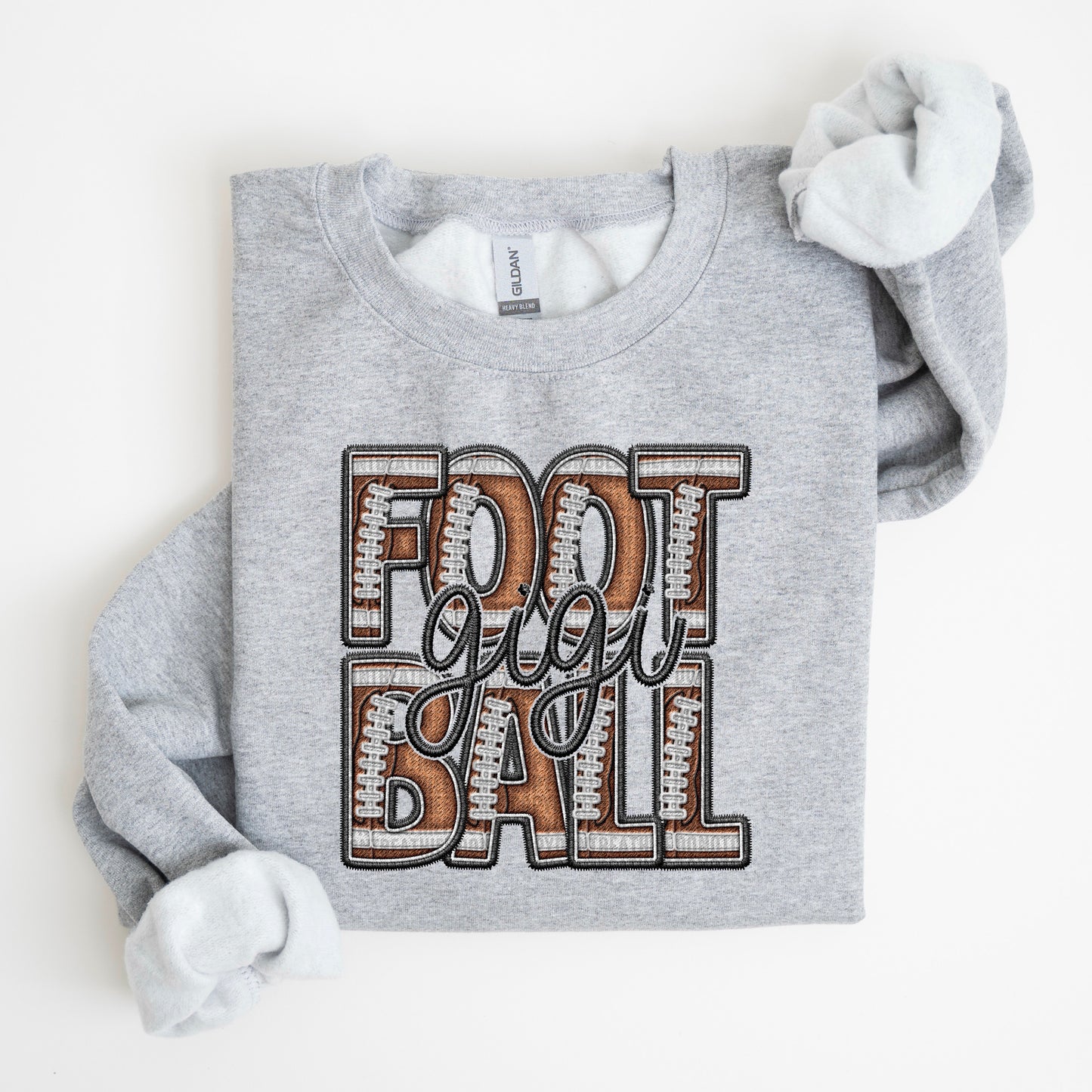 Faux Embroidery Football; Gigi