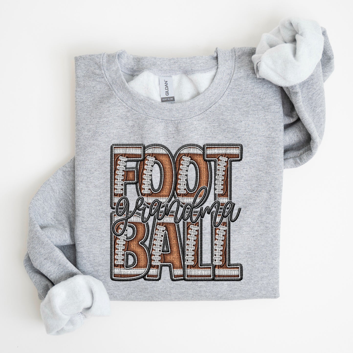 Faux Embroidery Football; Grandma