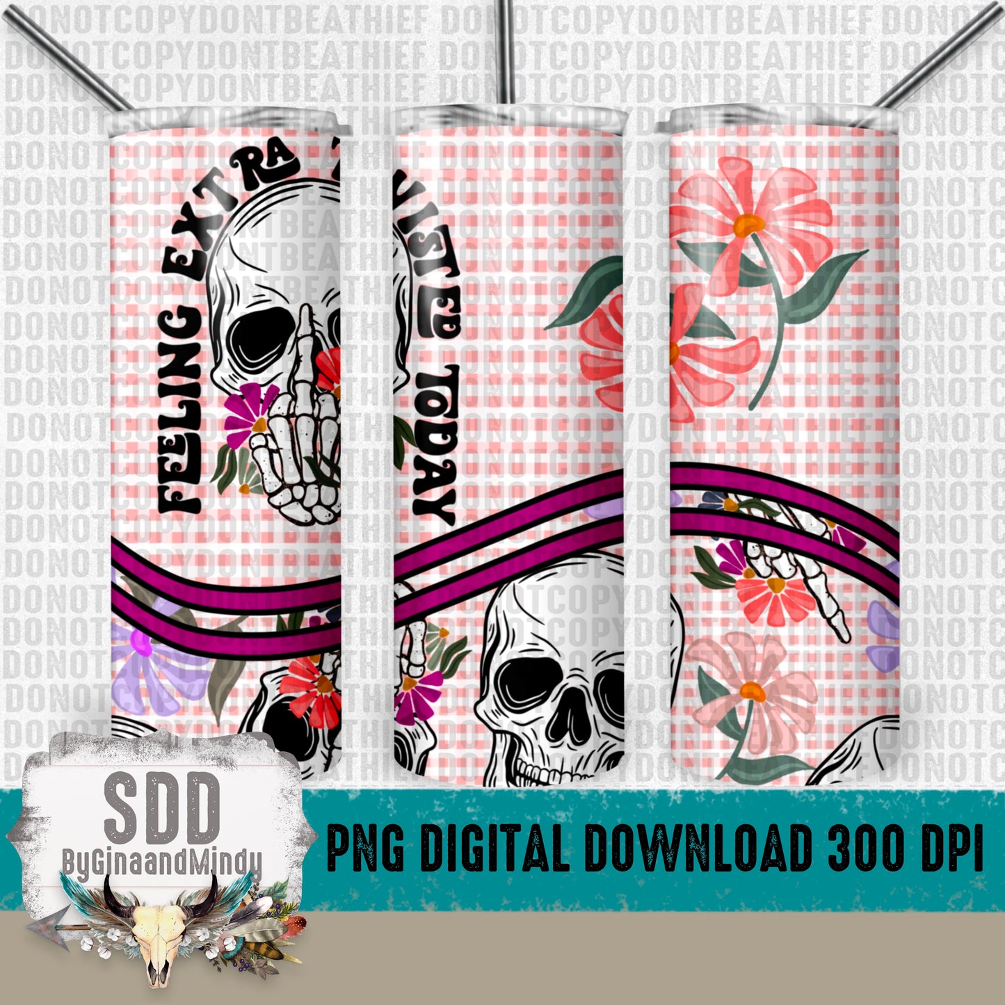 Feeling Extra Twisted Today 20oz Digital Tumbler