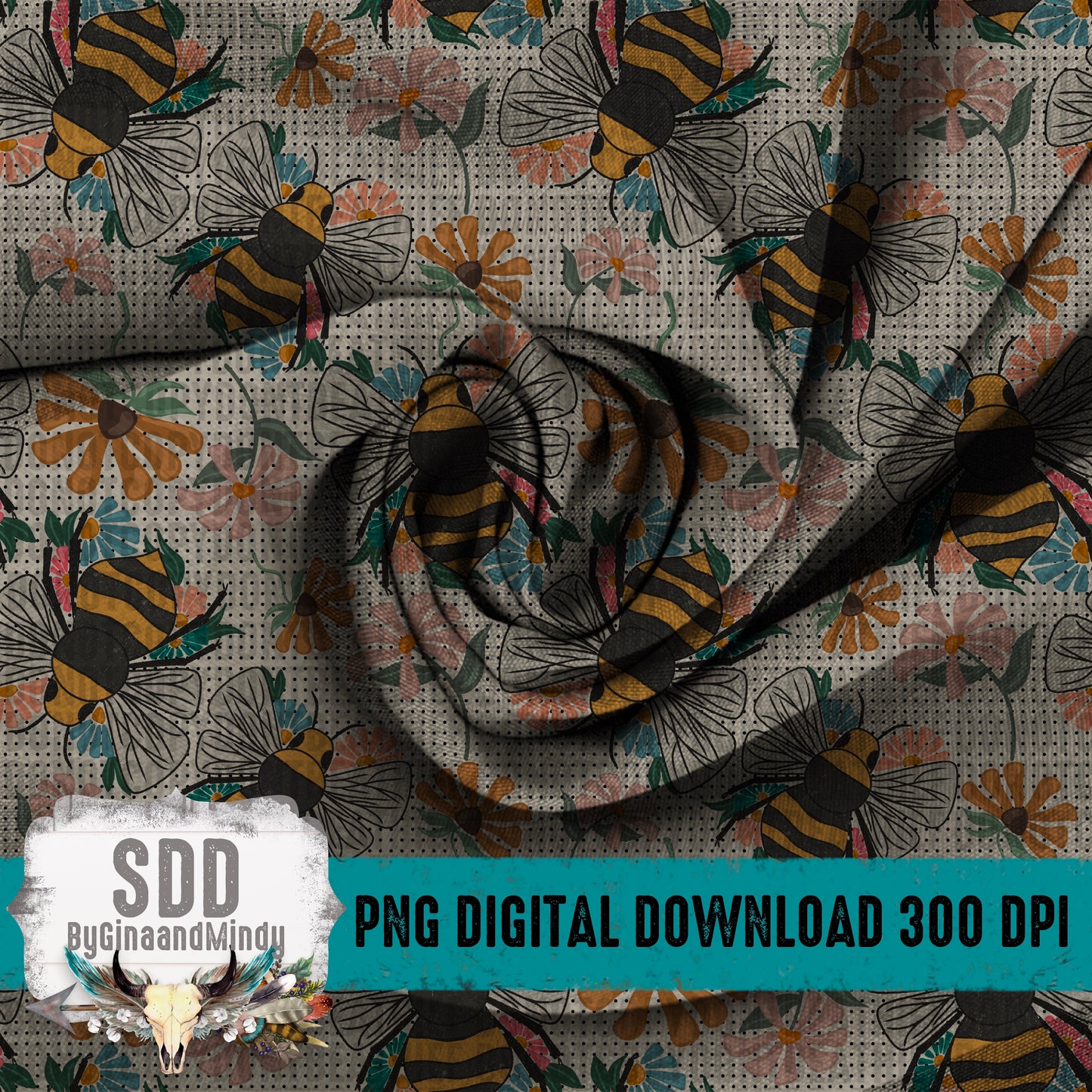 Floral Bee Seamless Bundle