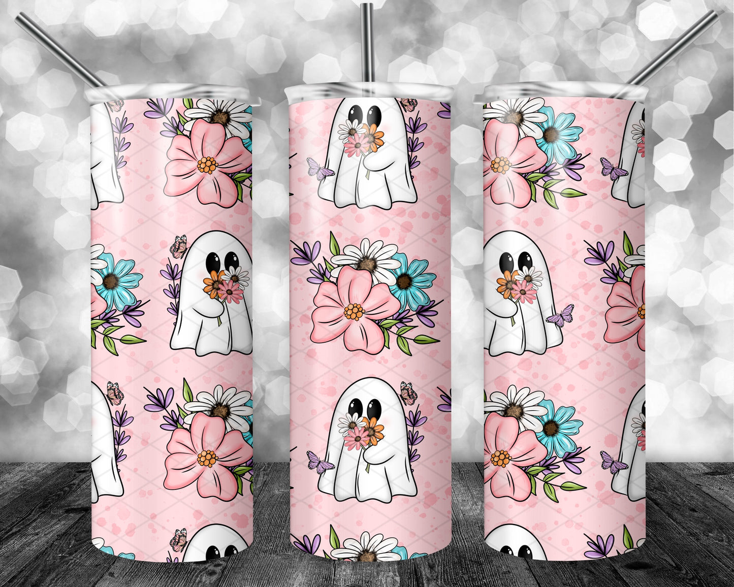 Floral Spring Ghosties Seamless Bundle
