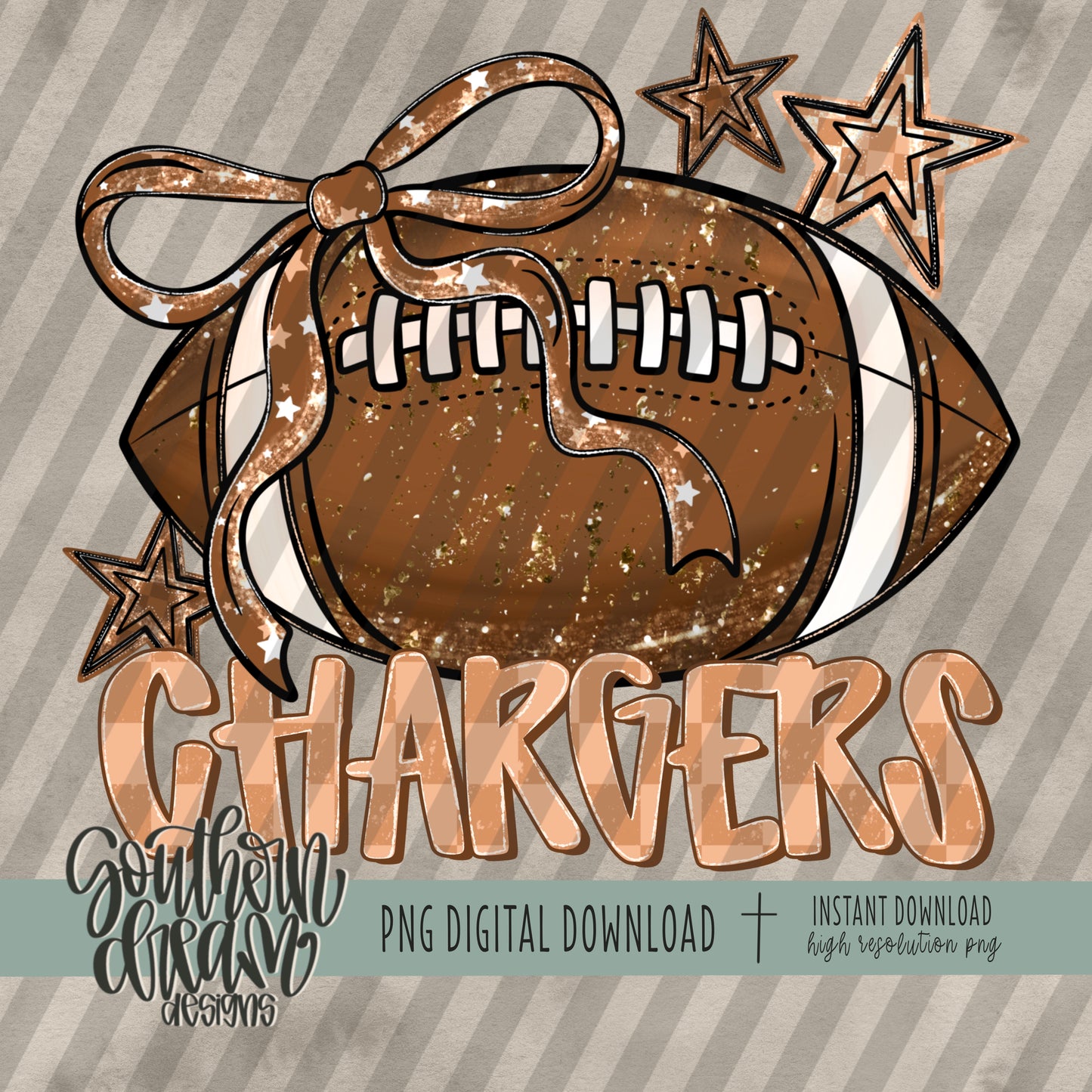 Coquette Football Mascot; CHARGERS