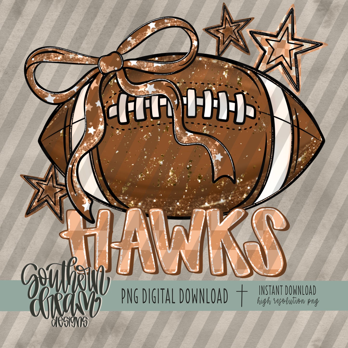 Coquette Football Mascot; HAWKS