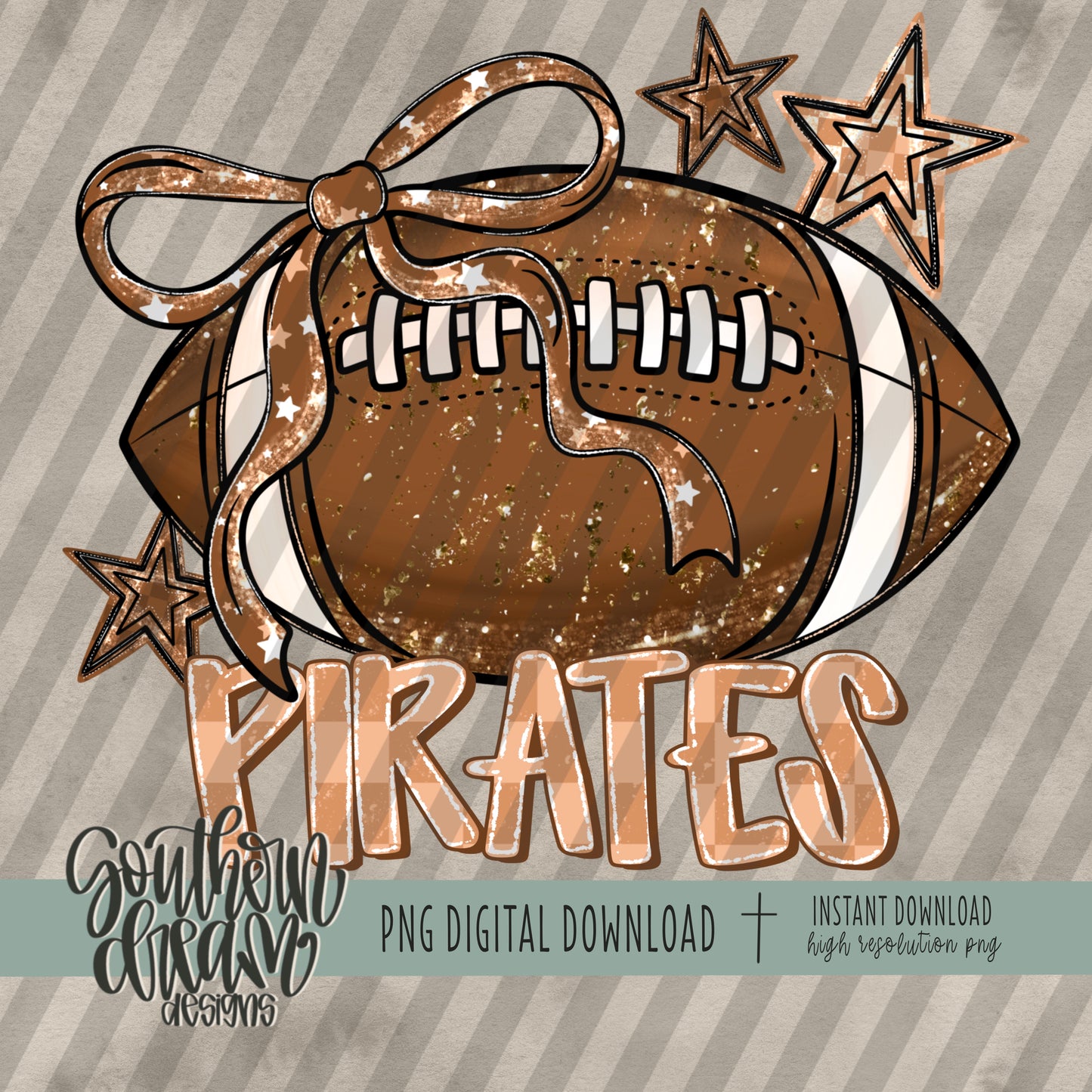 Coquette Football Mascot; PIRATES