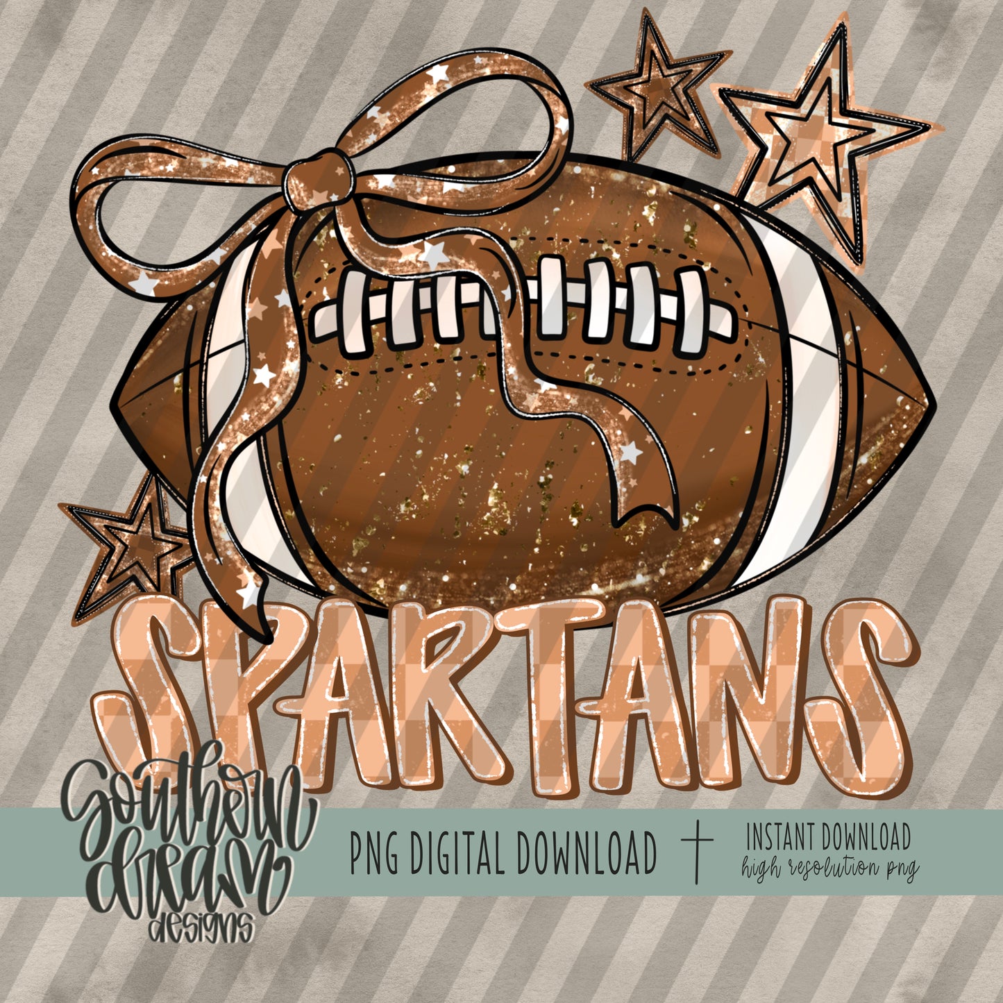 Coquette Football Mascot; SPARTANS