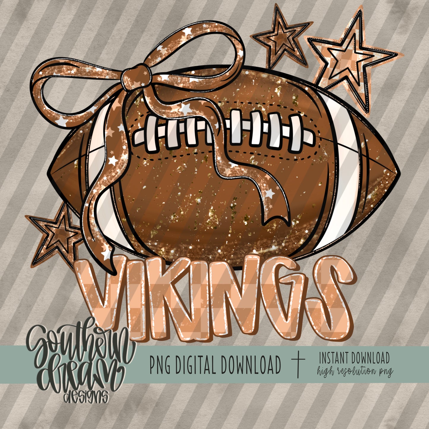 Coquette Football Mascot; VIKINGS