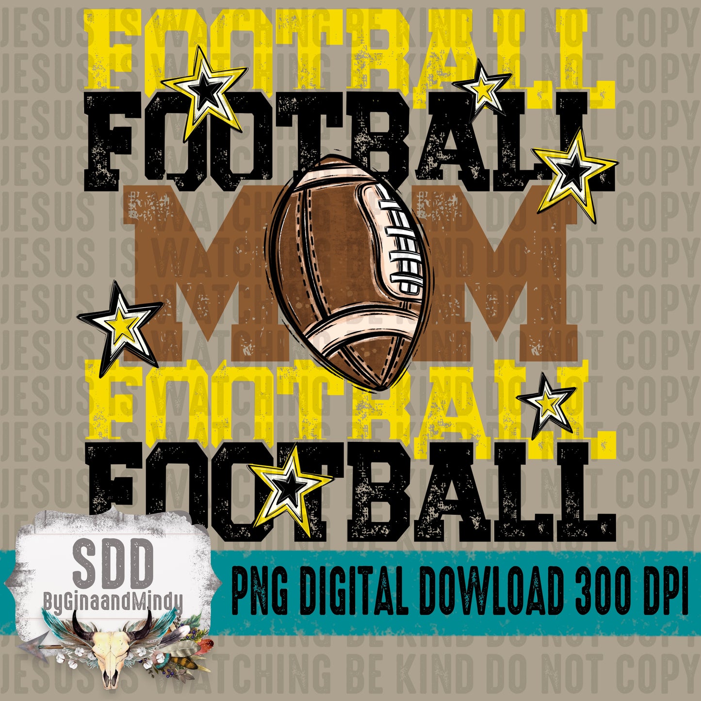 Football Mom Bundle; Black & Yellow