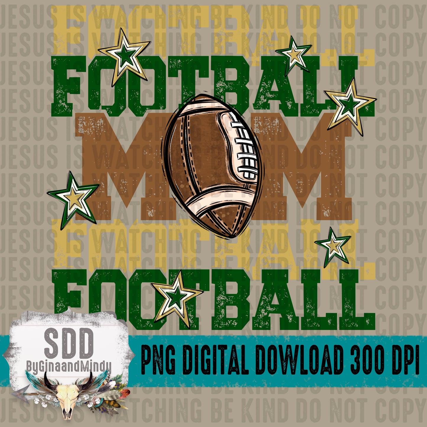 Football Mom Bundle; Forest Green & Vegas Gold