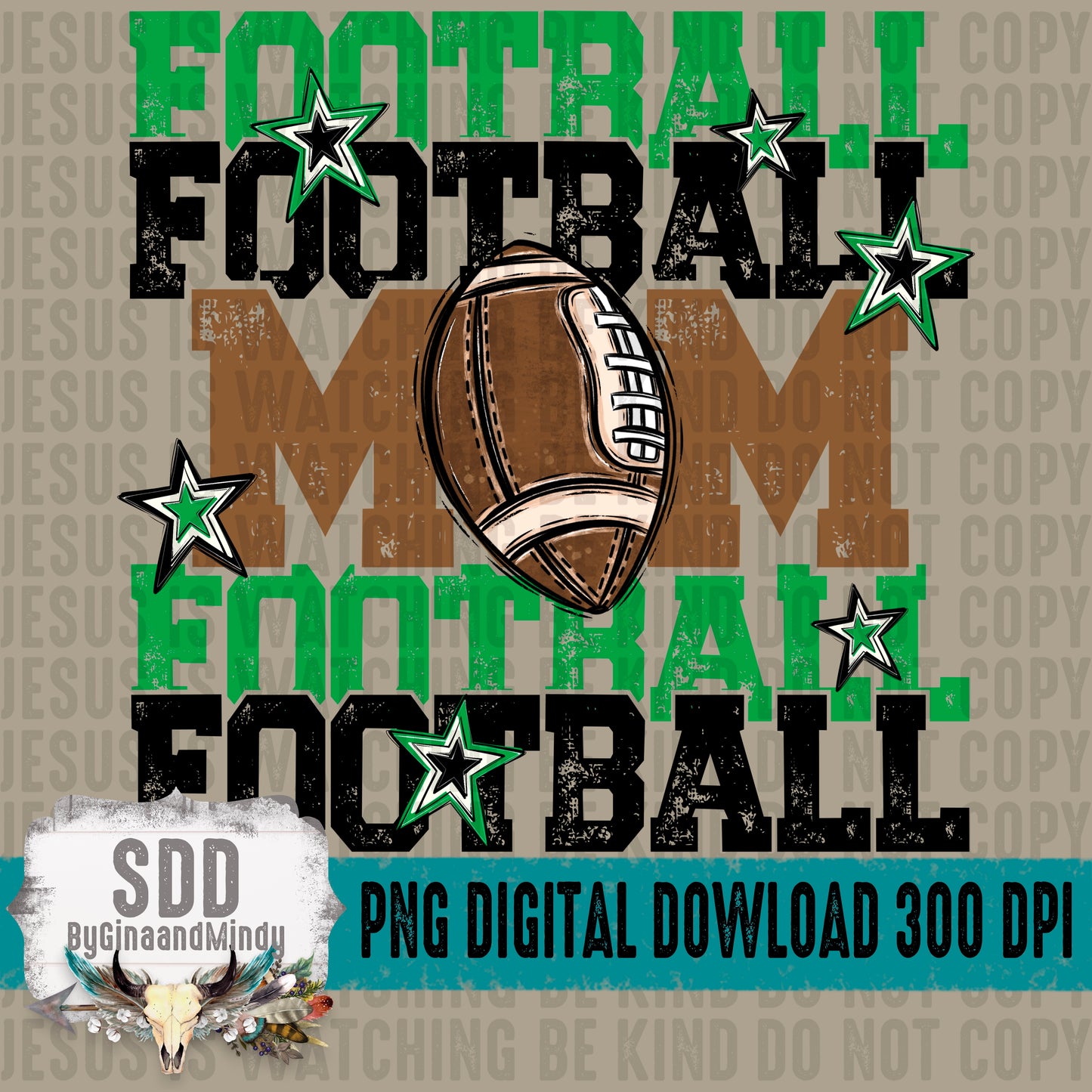 Football Mom Bundle; Black & Green