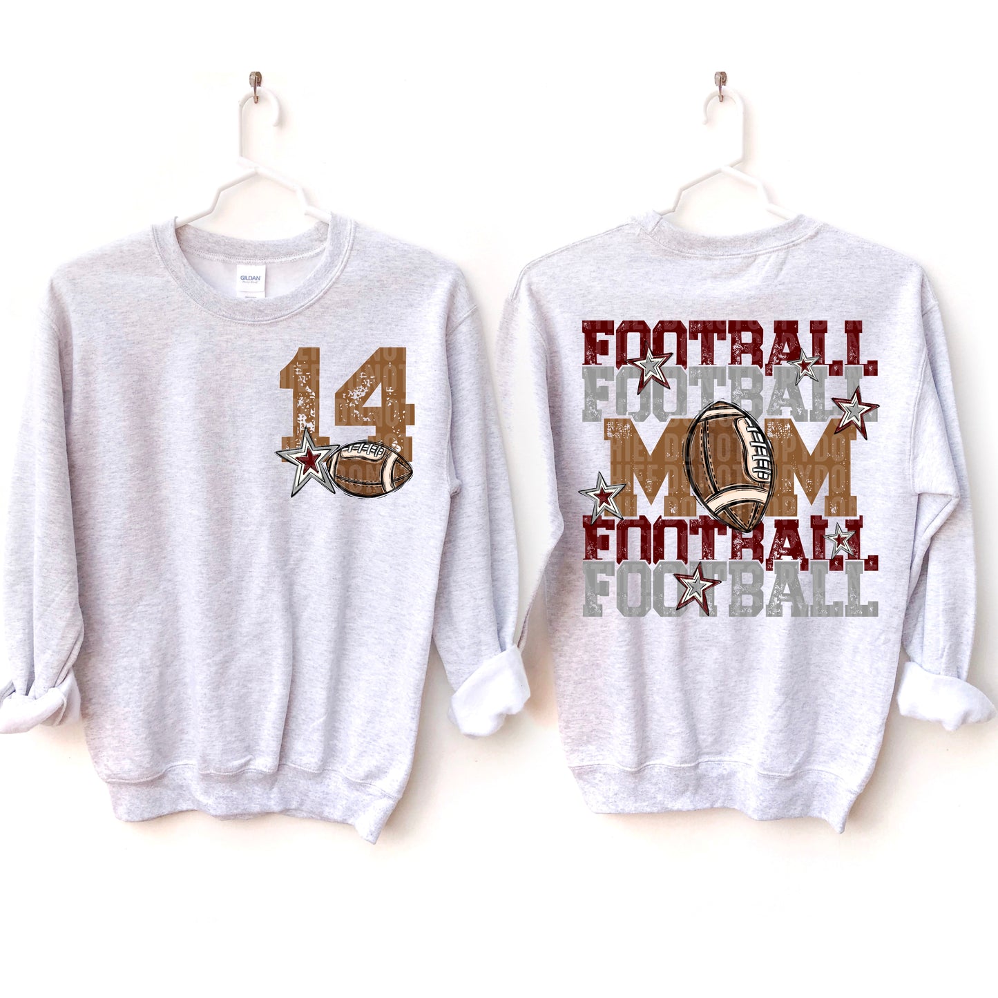 Football Mom Bundle; Maroon & Grey