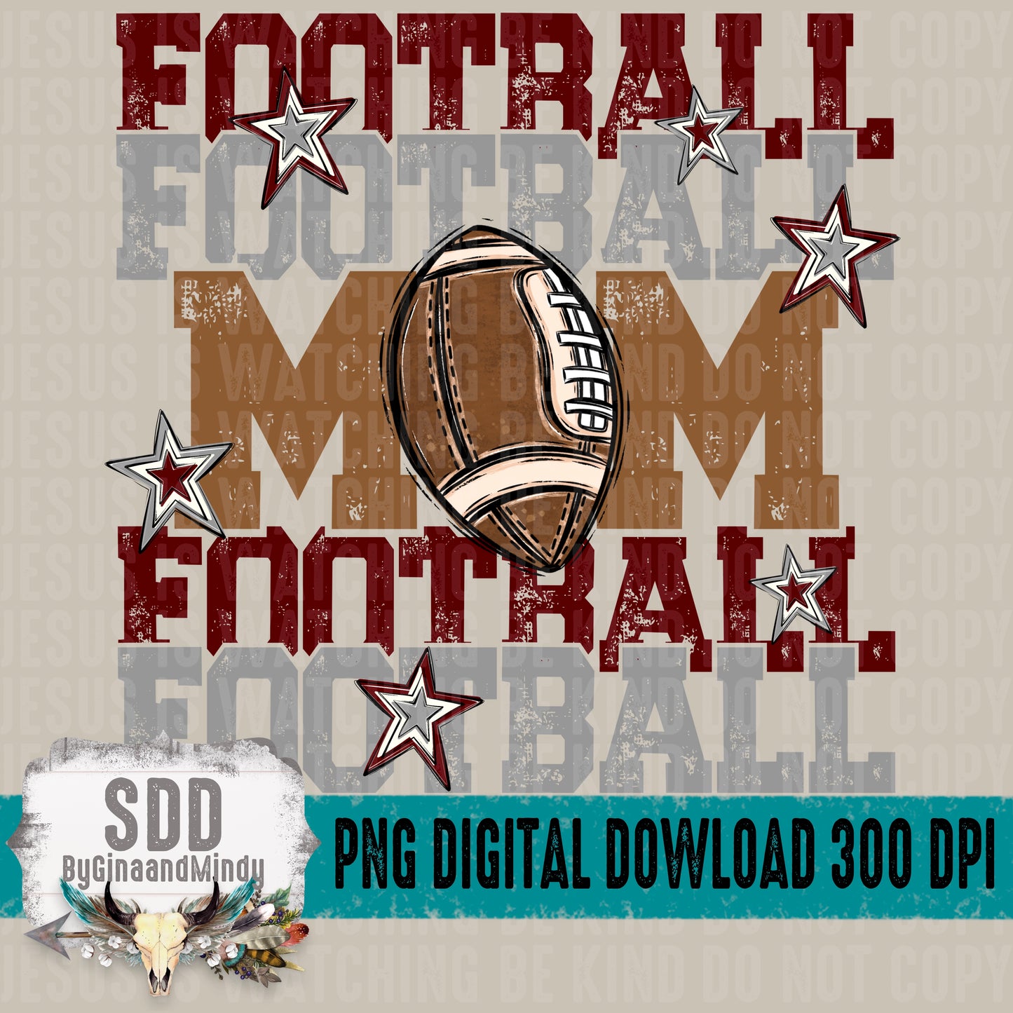 Football Mom Bundle; Maroon & Grey
