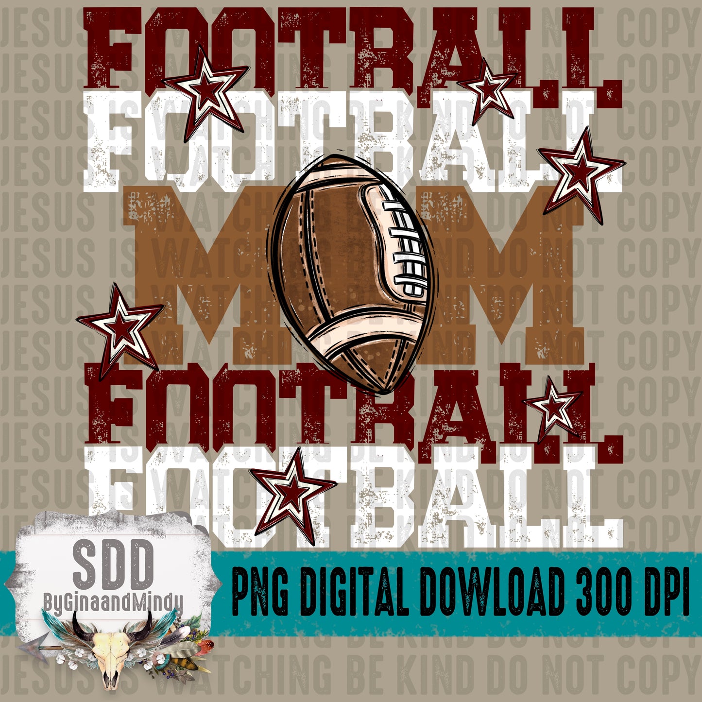 Football Mom Bundle; Maroon & White