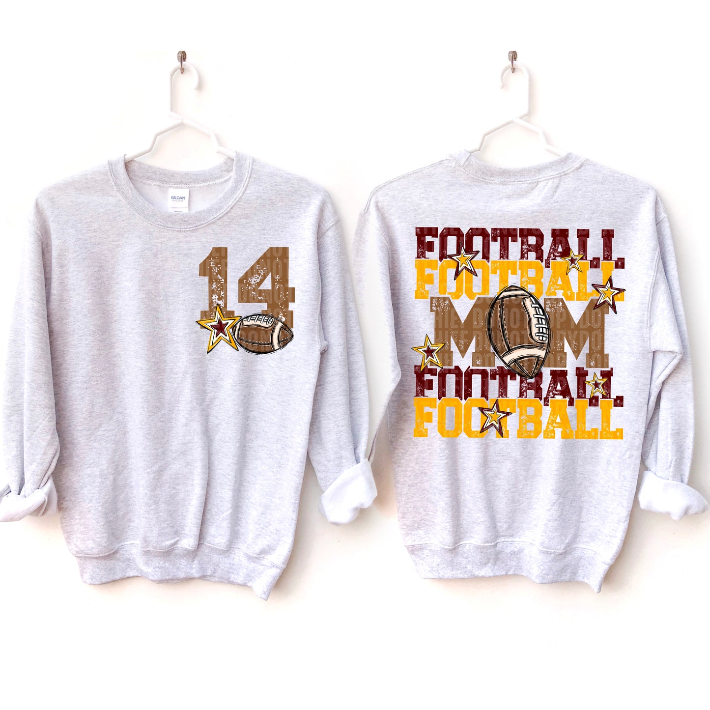 Football Mom Bundle; Maroon & Yellow Gold