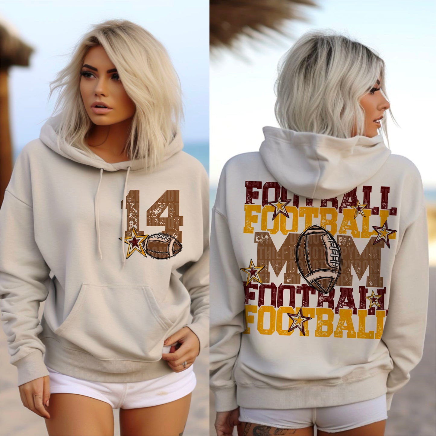 Football Mom Bundle; Maroon & Yellow Gold