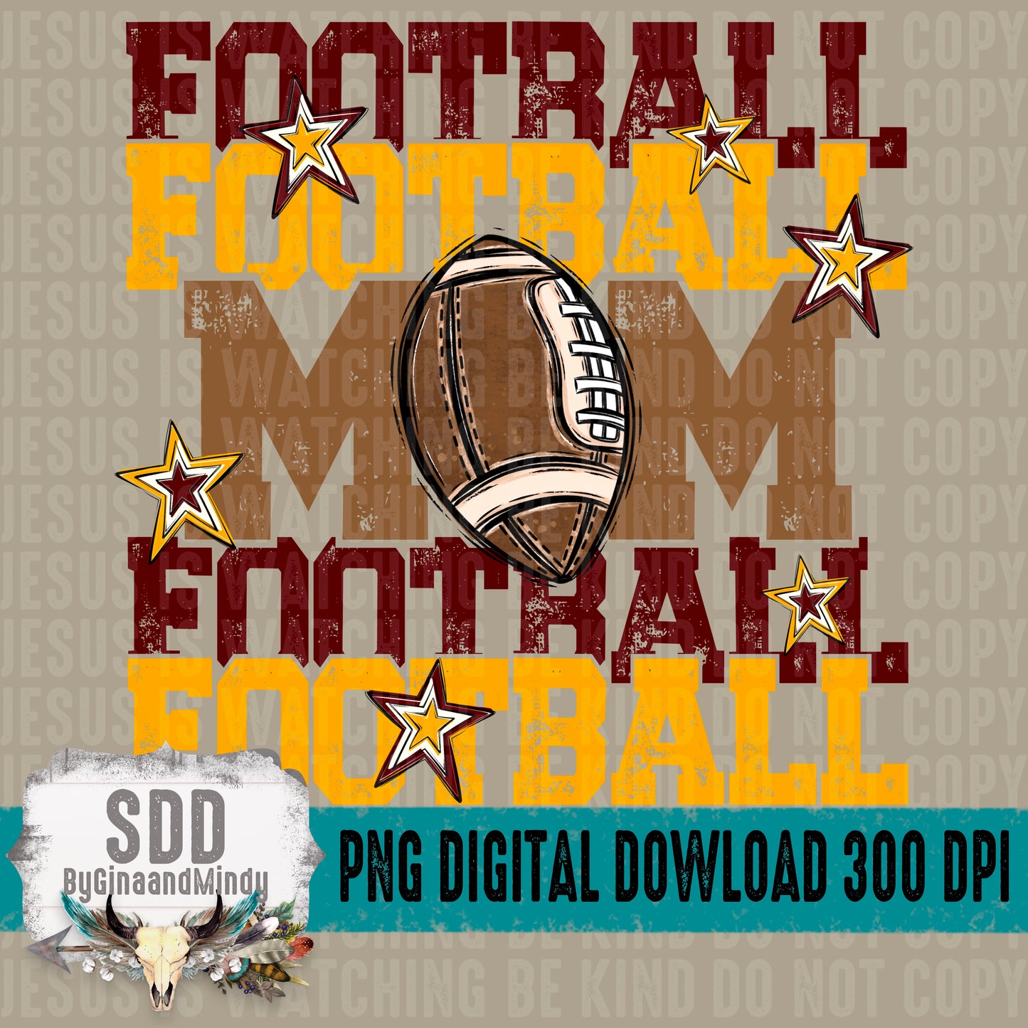 Football Mom Bundle; Maroon & Yellow Gold