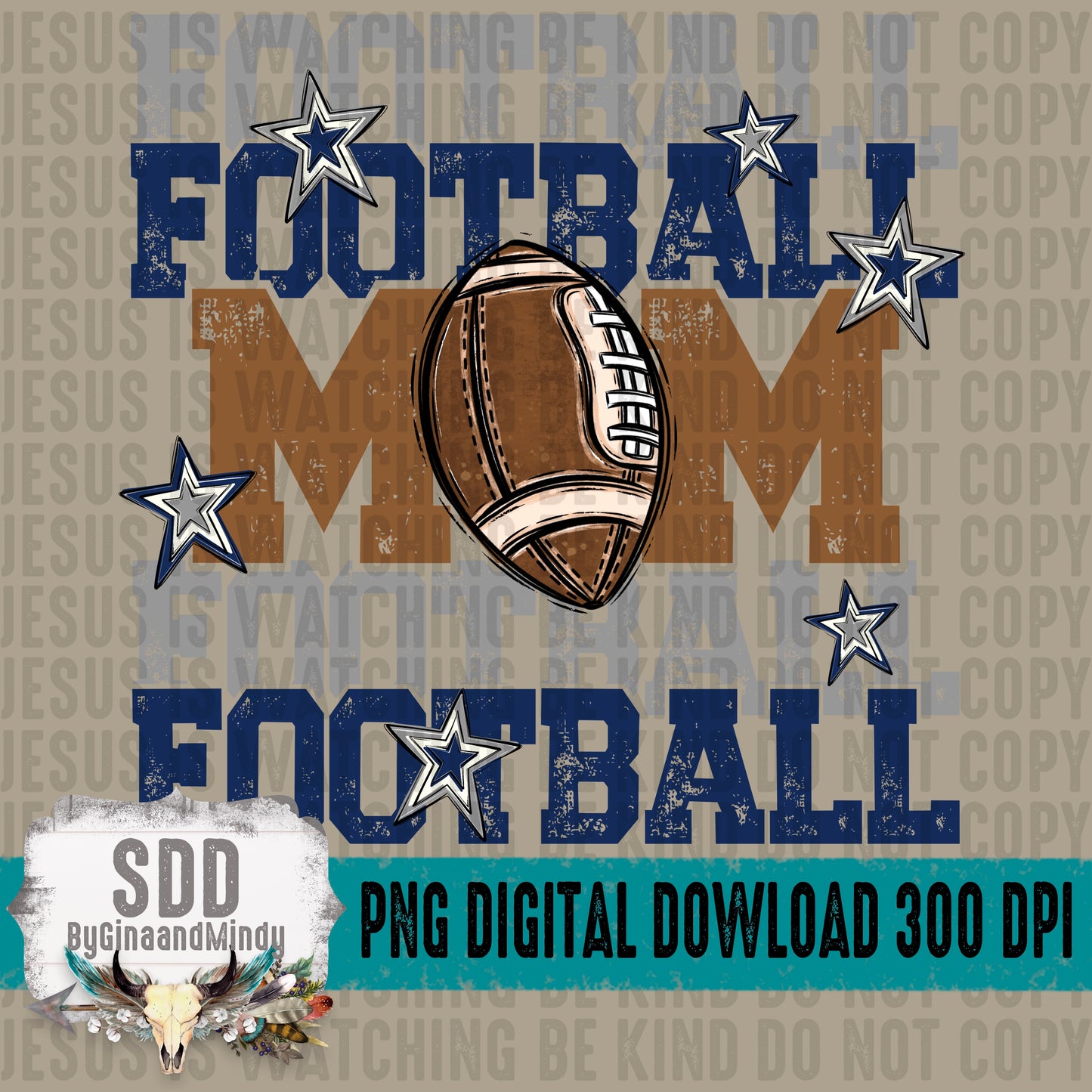 Football Mom Bundle; Navy Blue & Grey