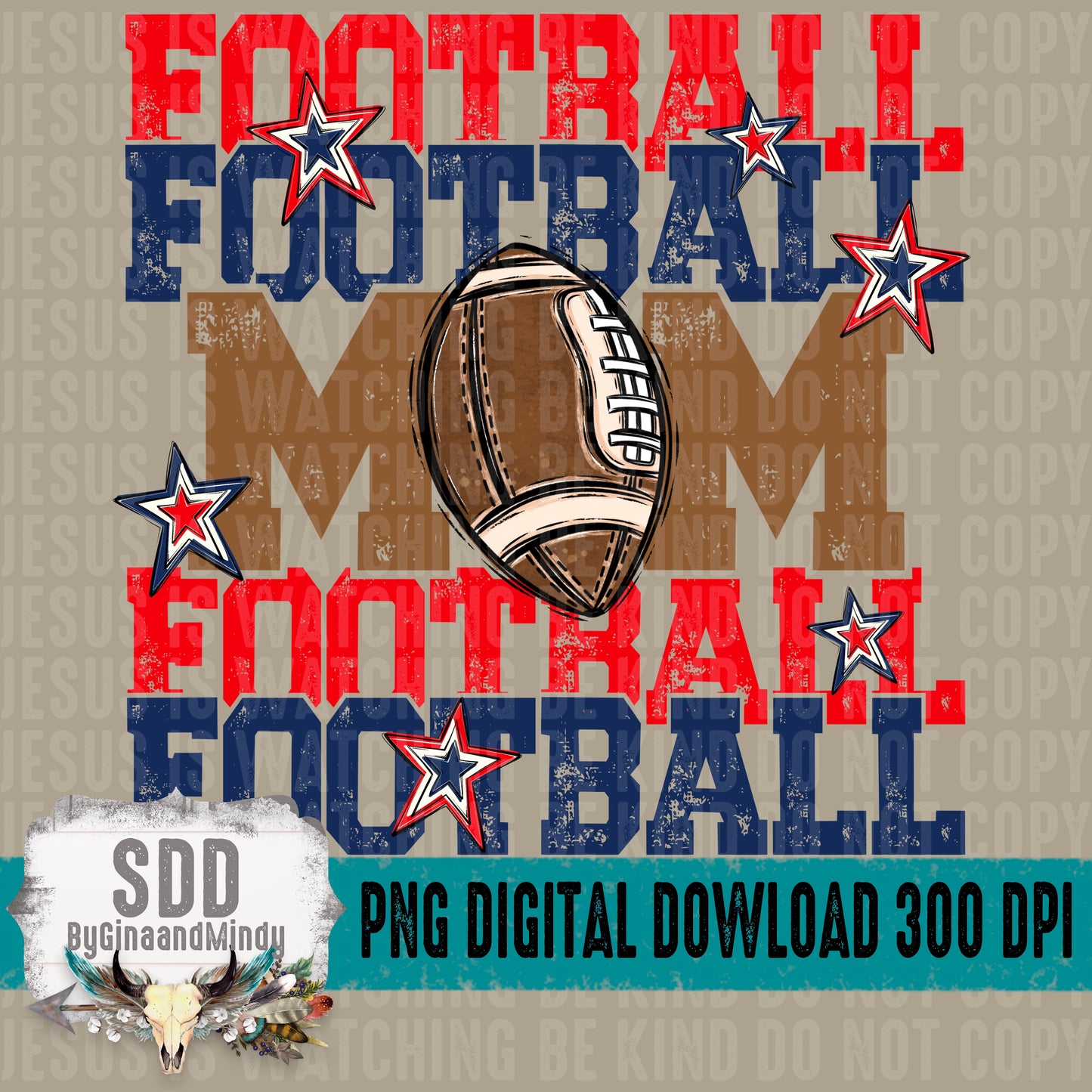Football Mom Bundle; Navy Blue & Red