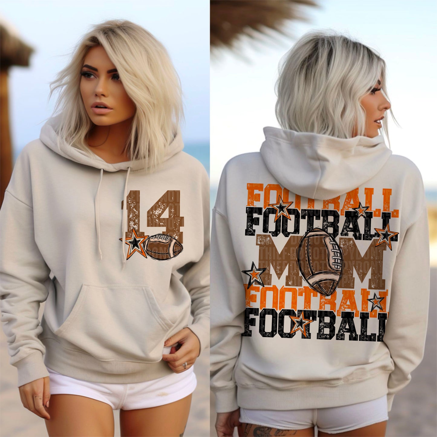 Football Mom Bundle; Black & Orange