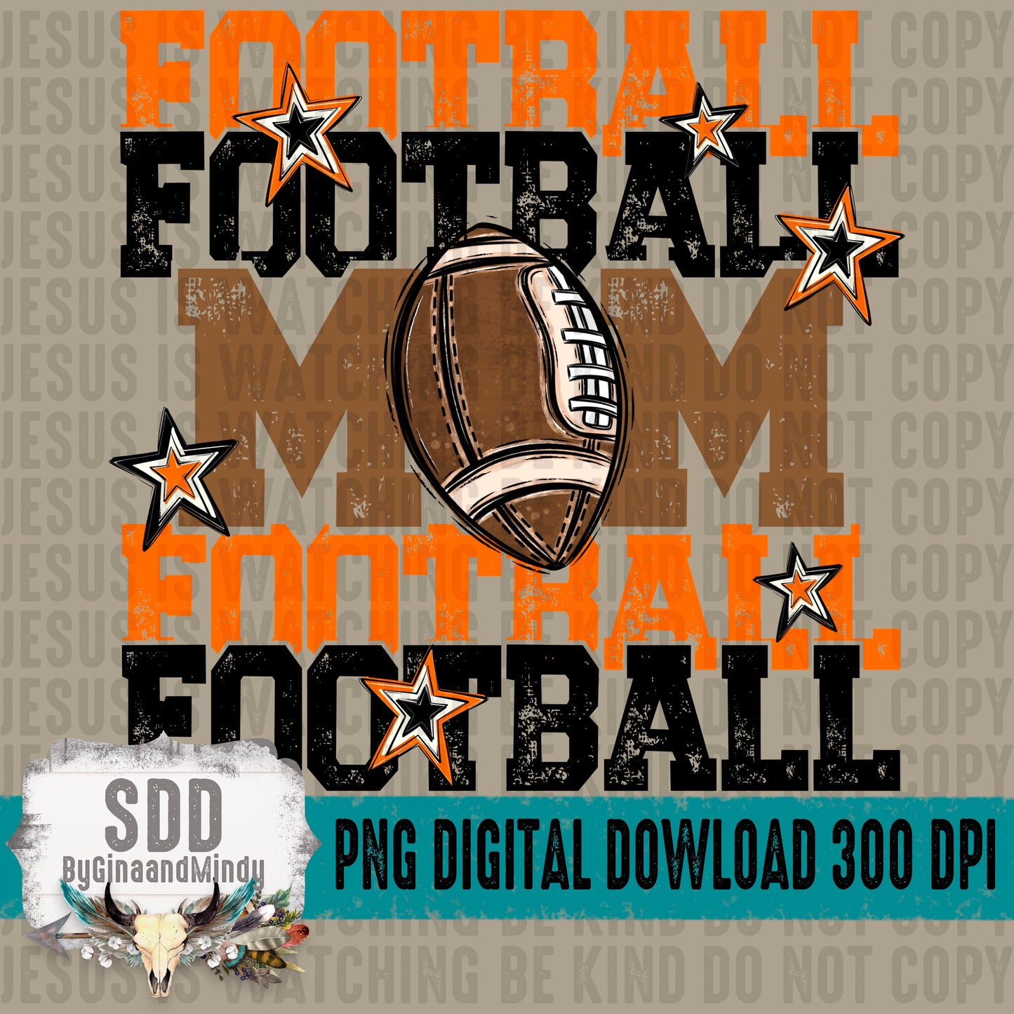 Football Mom Bundle; Black & Orange