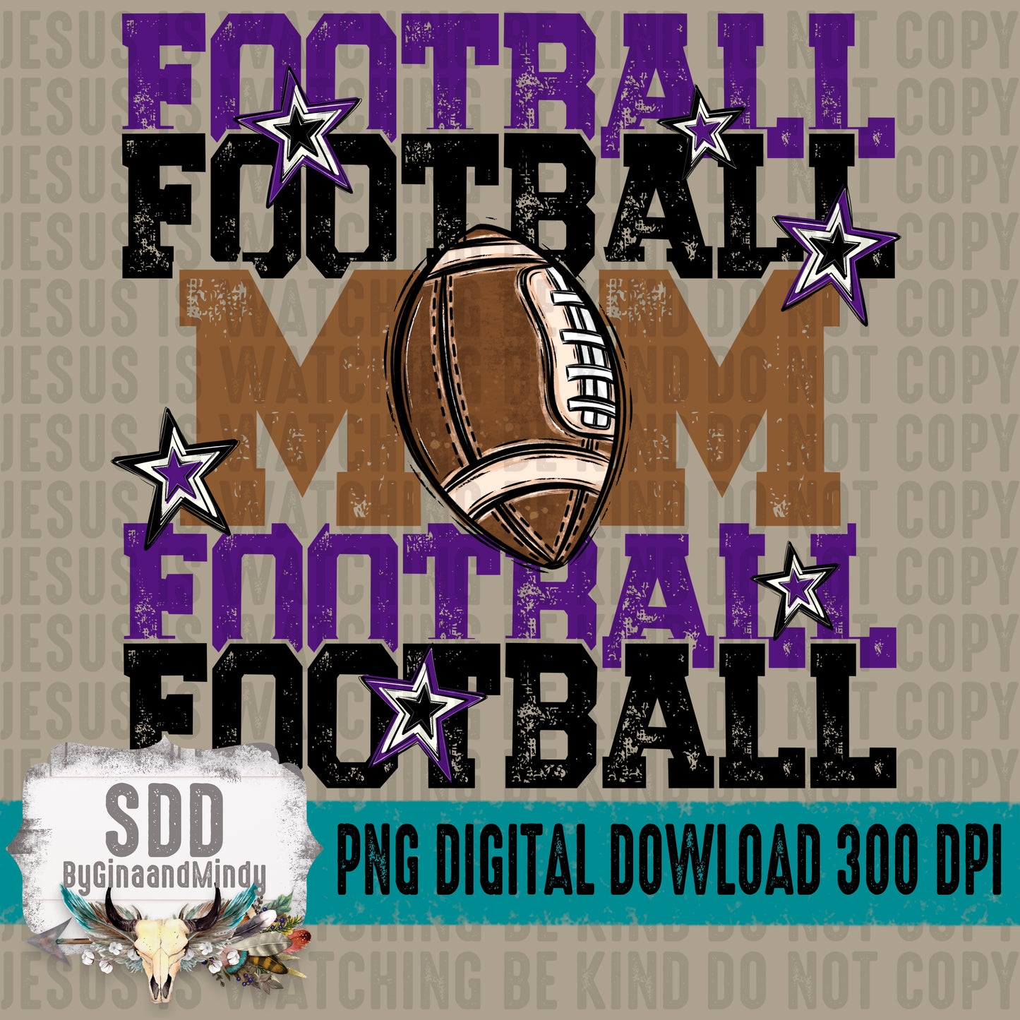 Football Mom Bundle; Purple & Black