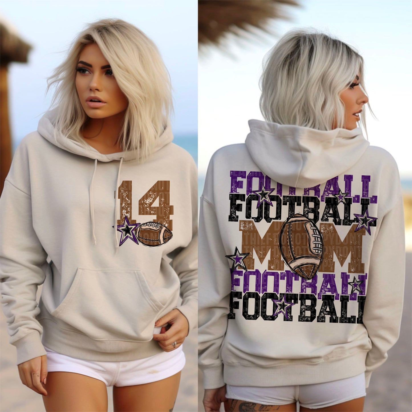 Football Mom Bundle; Purple & Black