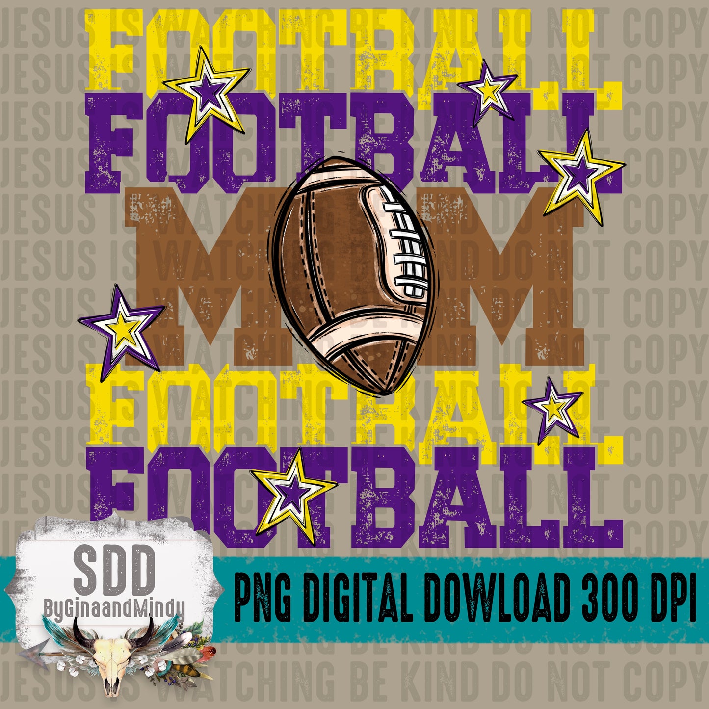 Football Mom Bundle; Purple & Yellow