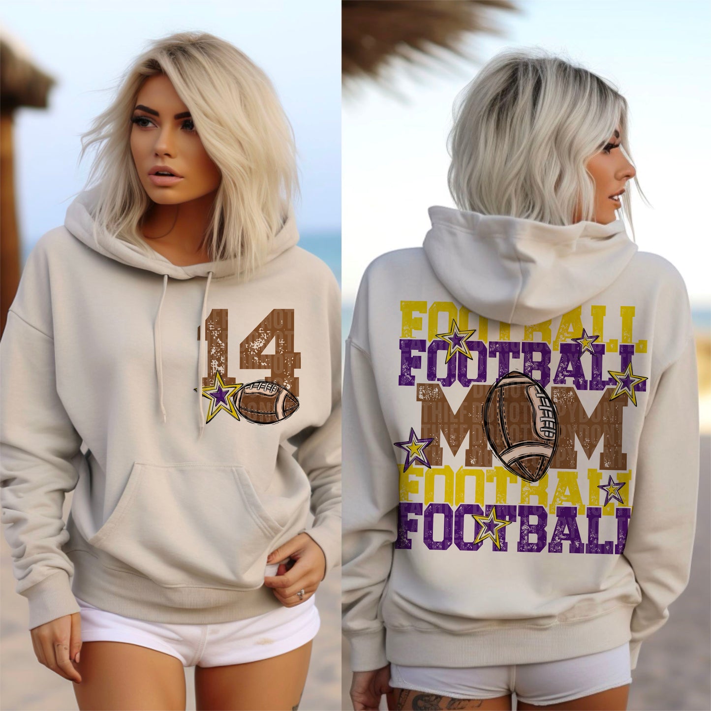 Football Mom Bundle; Purple & Yellow