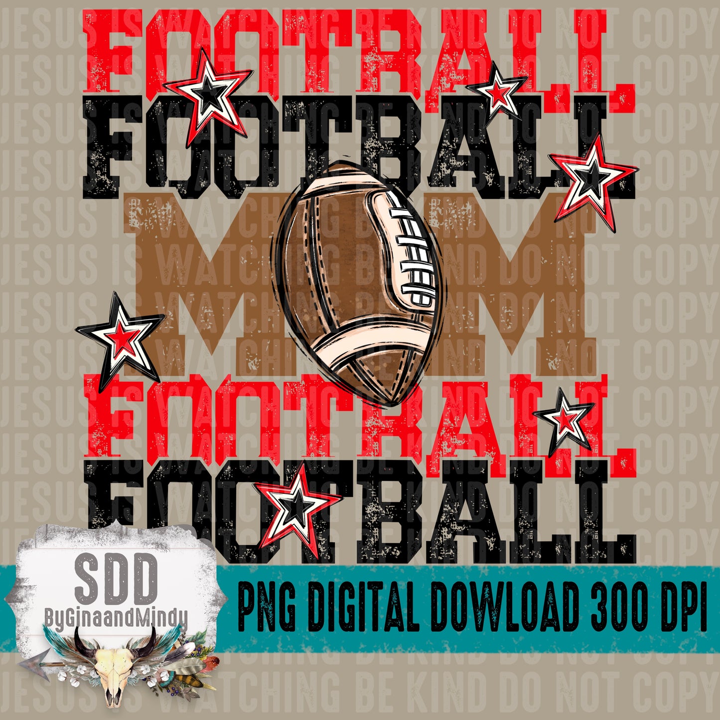 Football Mom Bundle; Red & Black