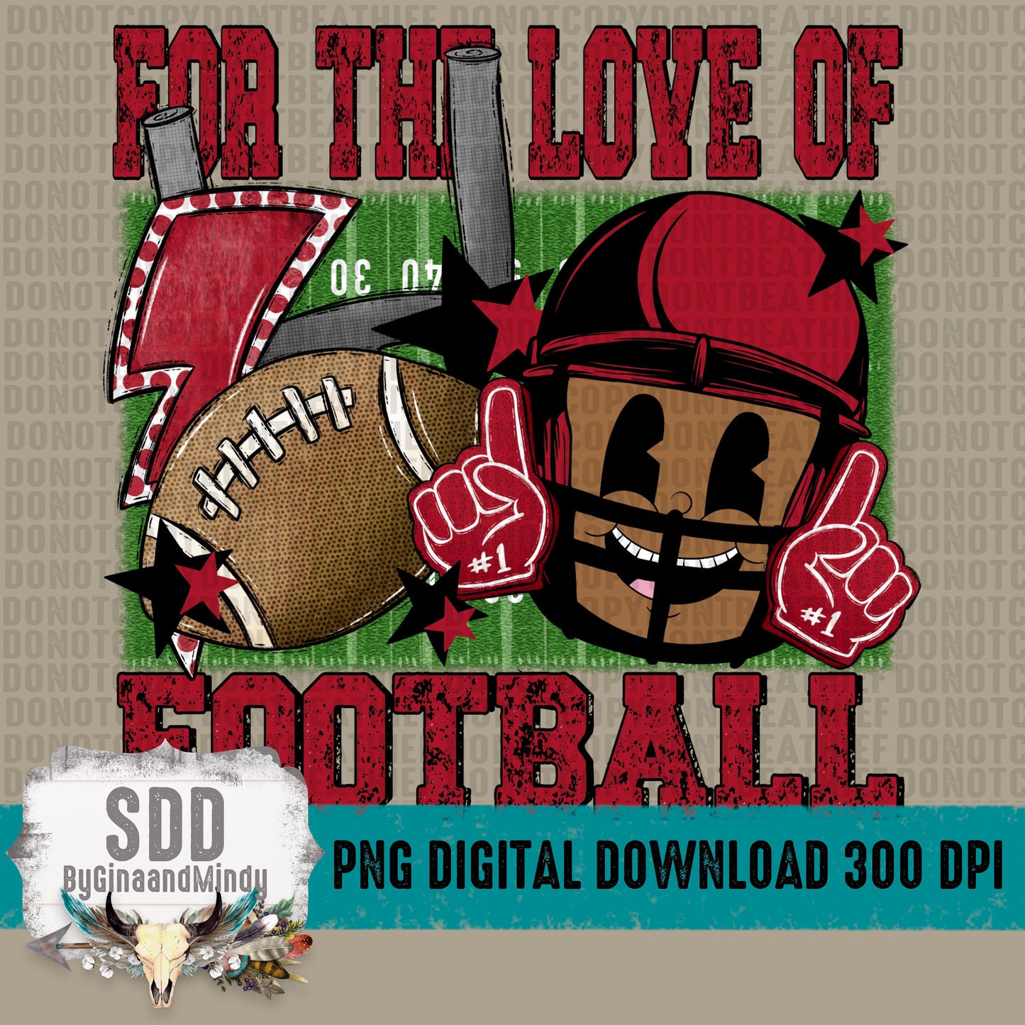 For the Love of Football Red|Black