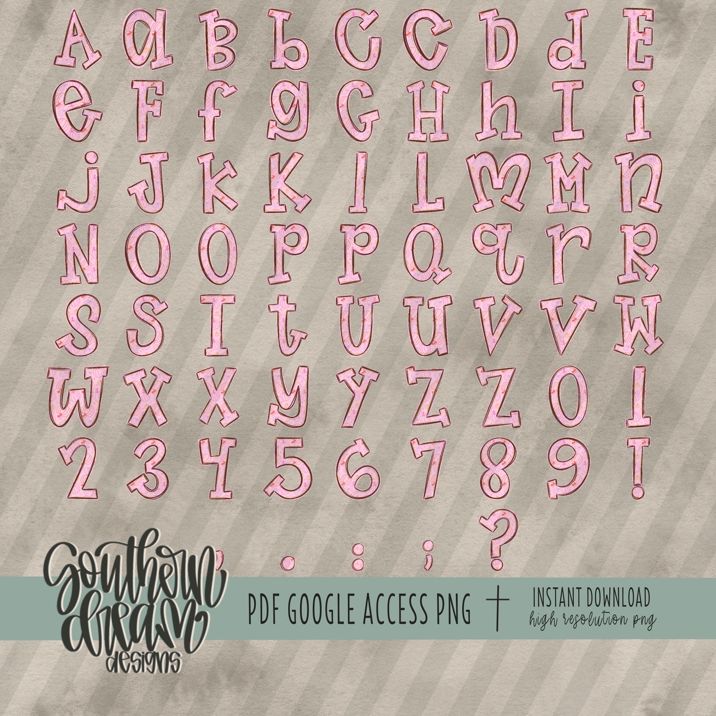 Forever Thankful Alpha (4 Sets Aa-Zz, 0-9, Special Characters)