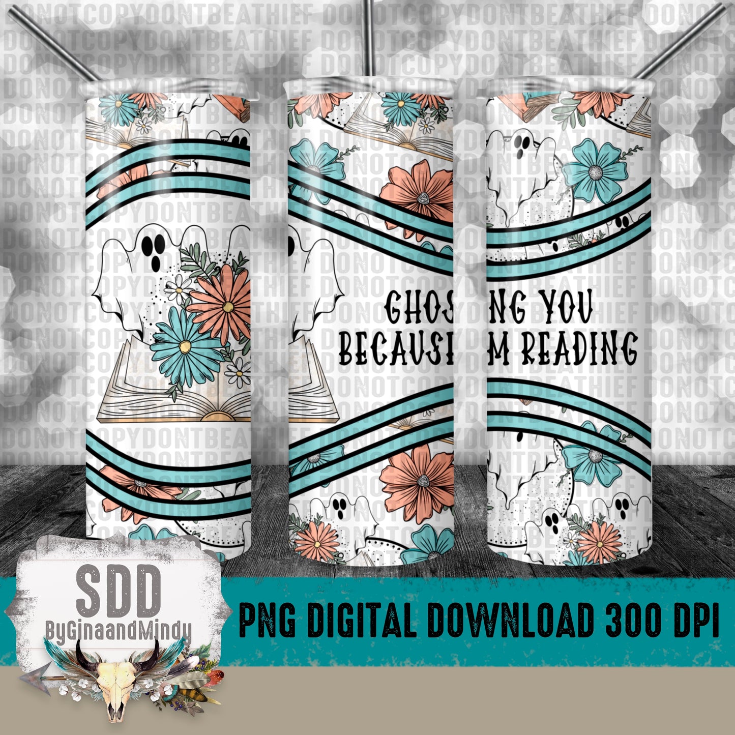 Ghosting You Because I'm Reading 20oz Digital Tumbler