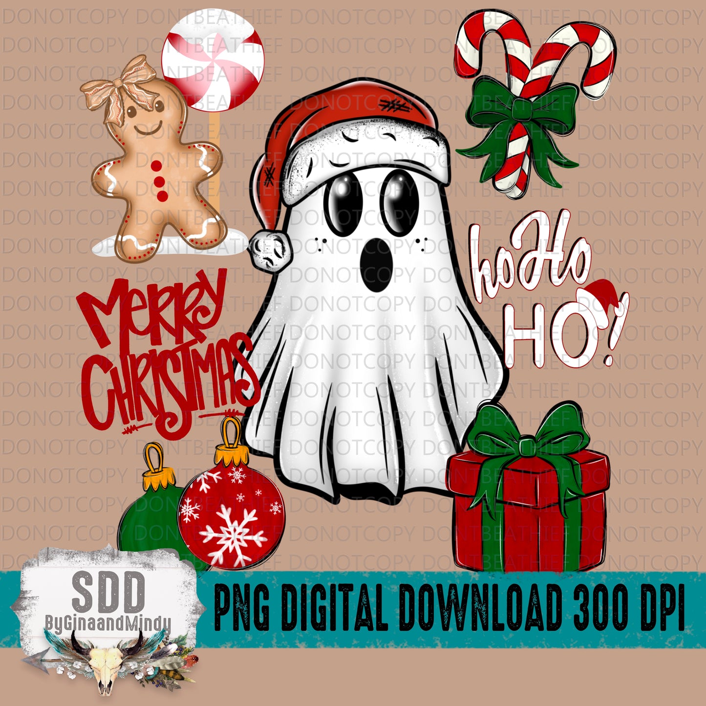 Ghostly Christmas Collage