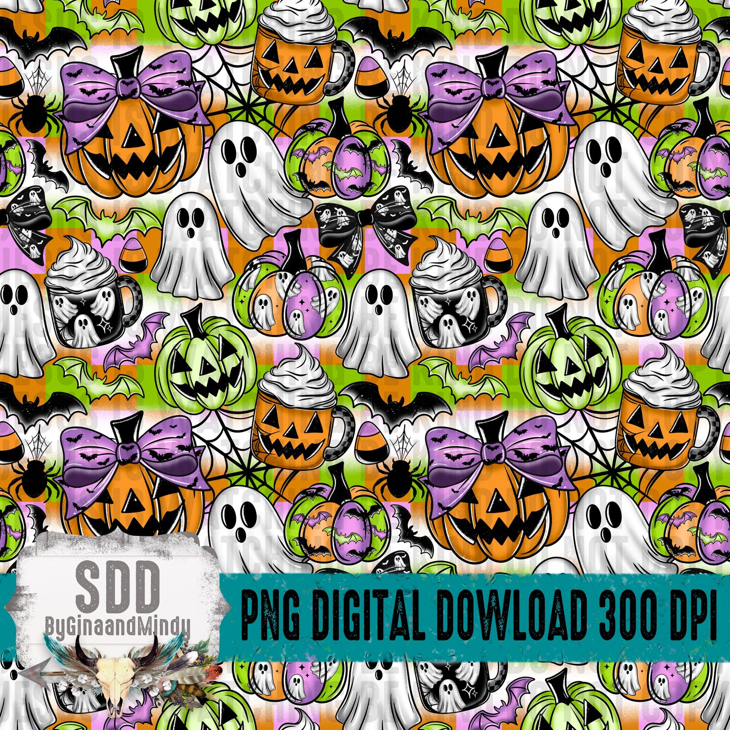 Ghosts Pumpkins Oh My Seamless Bundle