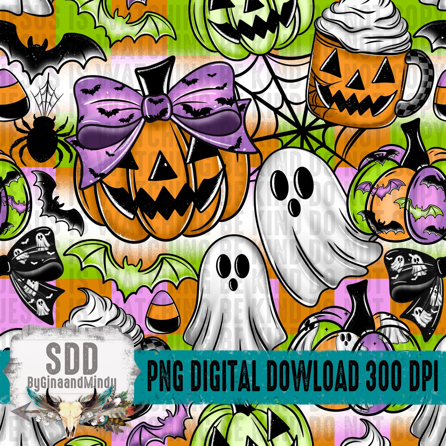 Ghosts Pumpkins Oh My Seamless Bundle