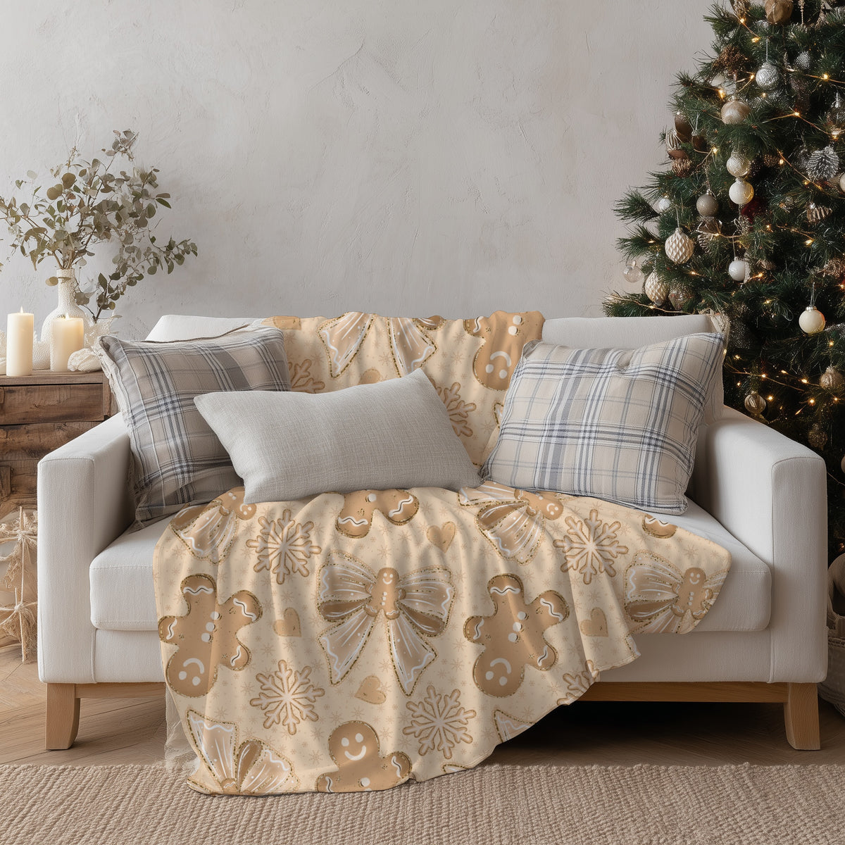 Gingerbread Bow Christmas Seamless Bundle