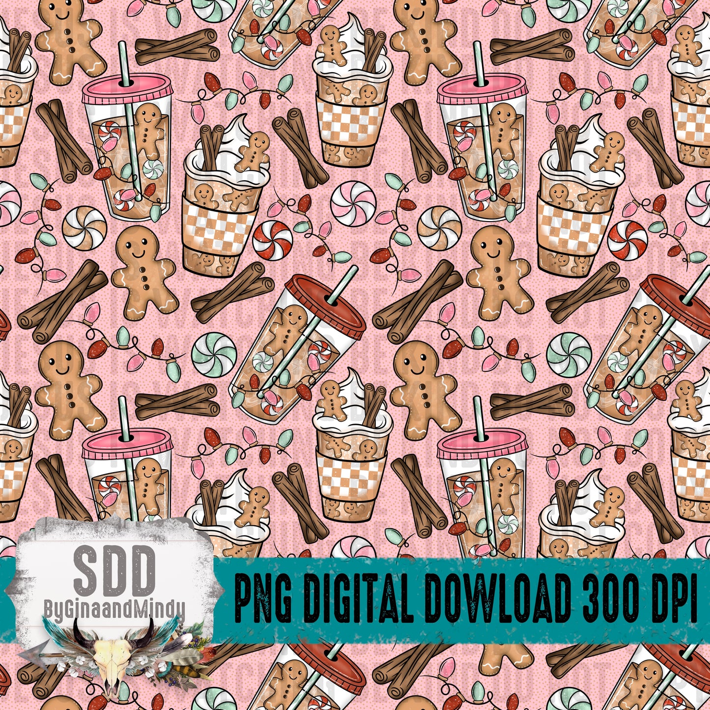 Gingerbread Coffee Seamless Bundle