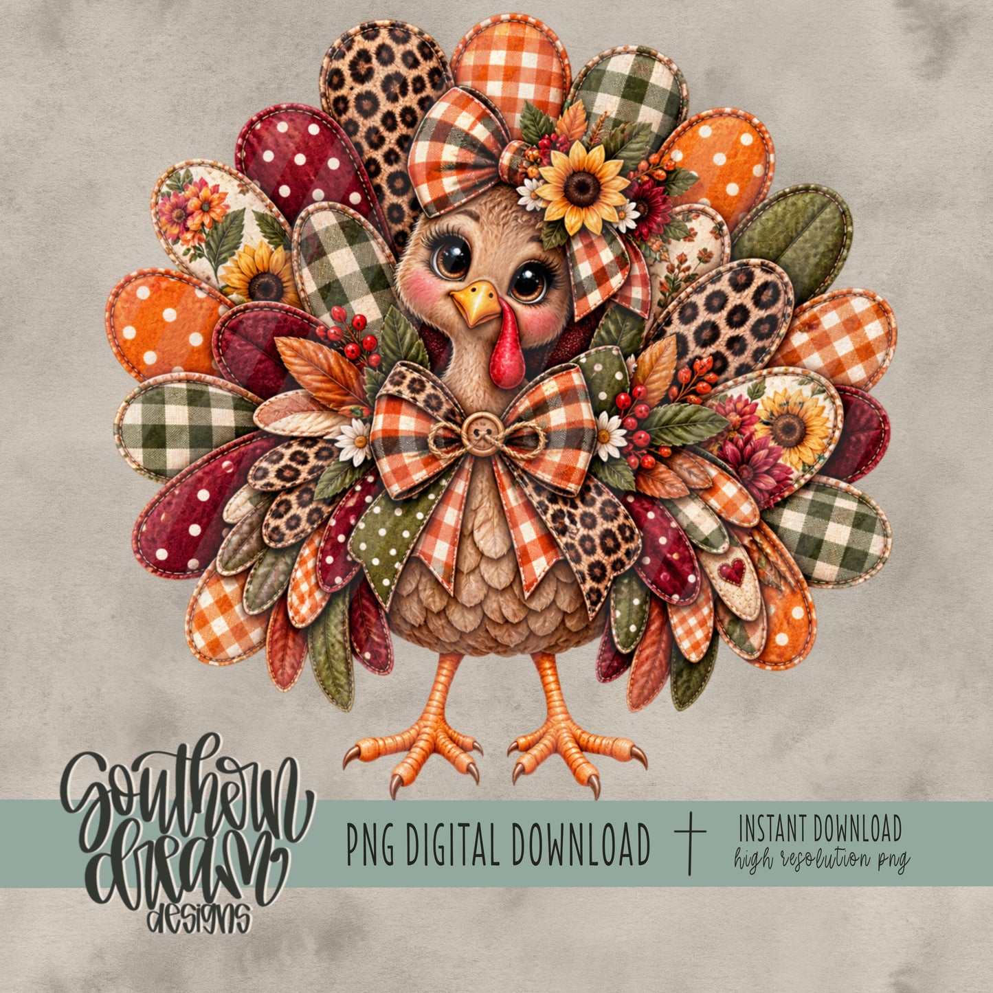 PATCHWORK THANKSGIVING TURKEY