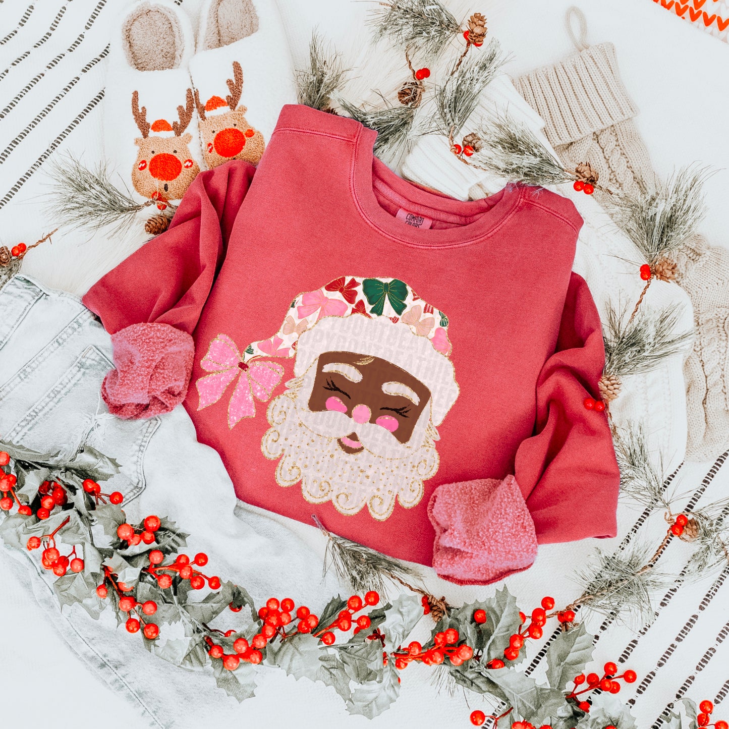 Glittered Up Santa; Dark Tone