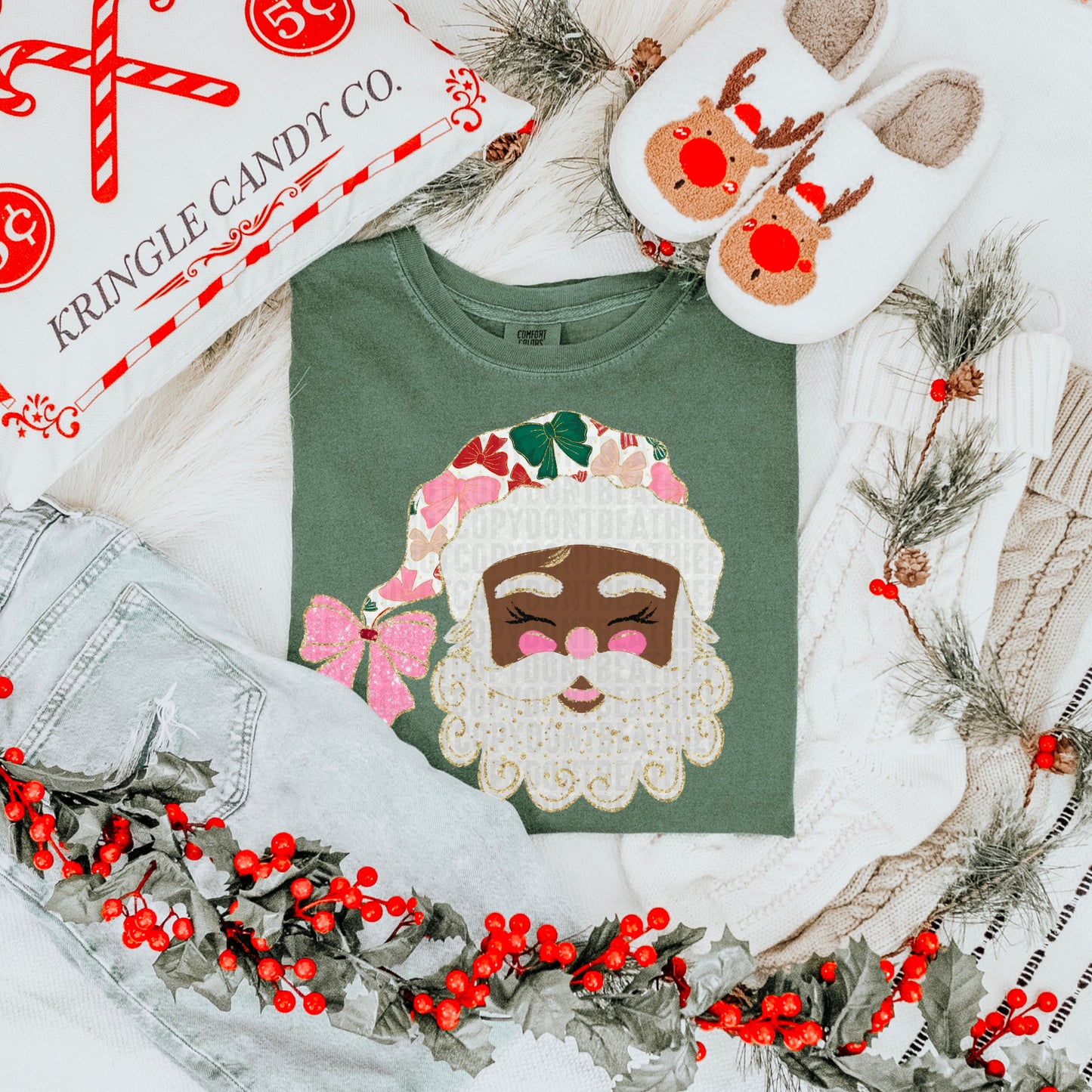 Glittered Up Santa; Dark Tone